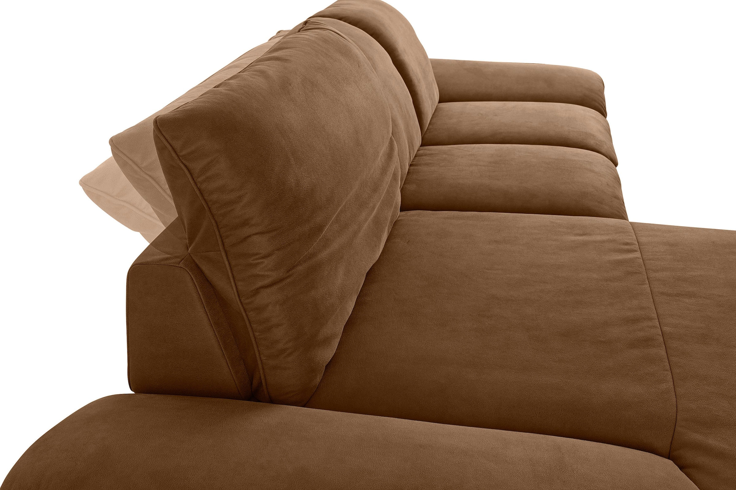 W.SCHILLIG Ecksofa »enjoy&MORE, Designsofa, bequem, zeitlos und elegant, L-Form«, Sitztiefenverstellung, Füße bronze pulverbeschichtet, Breite 310 cm