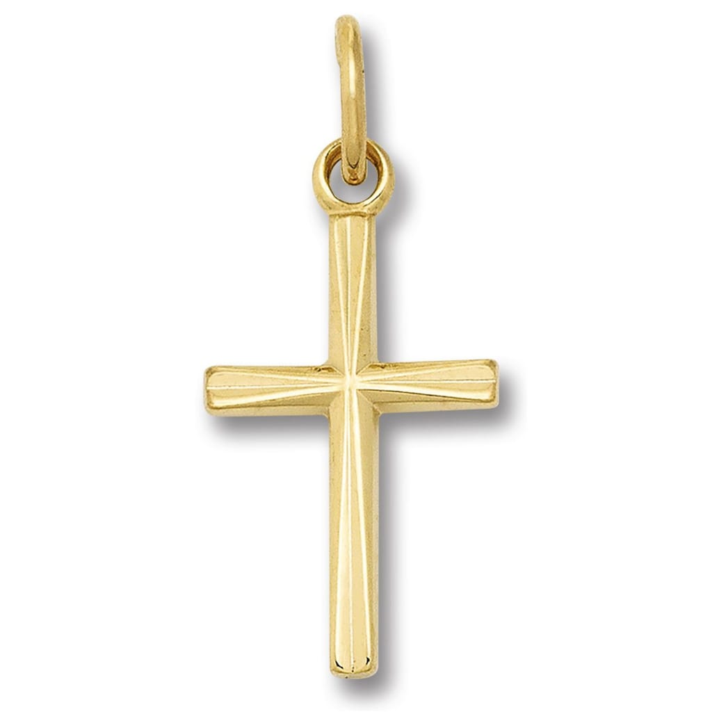 ONE ELEMENT Kette mit Anhänger »Kreuz Anhänger aus 333 Gelbgold« Schmuckset Set mit verstellbarer Halskette