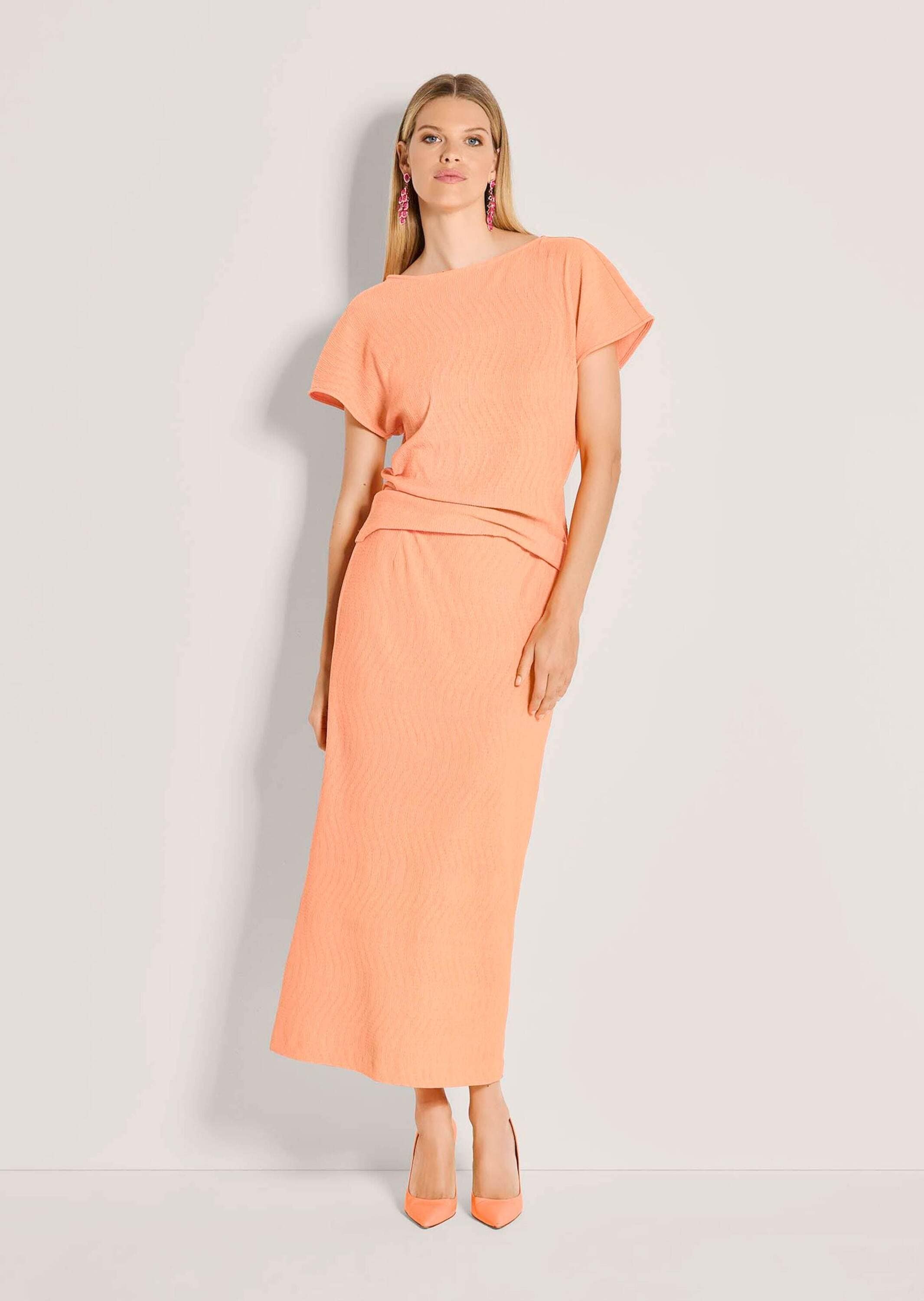 MADELEINE Midirock »Jerseyrock Sommerrock mit Wellenstruktur« Wellenstruktur