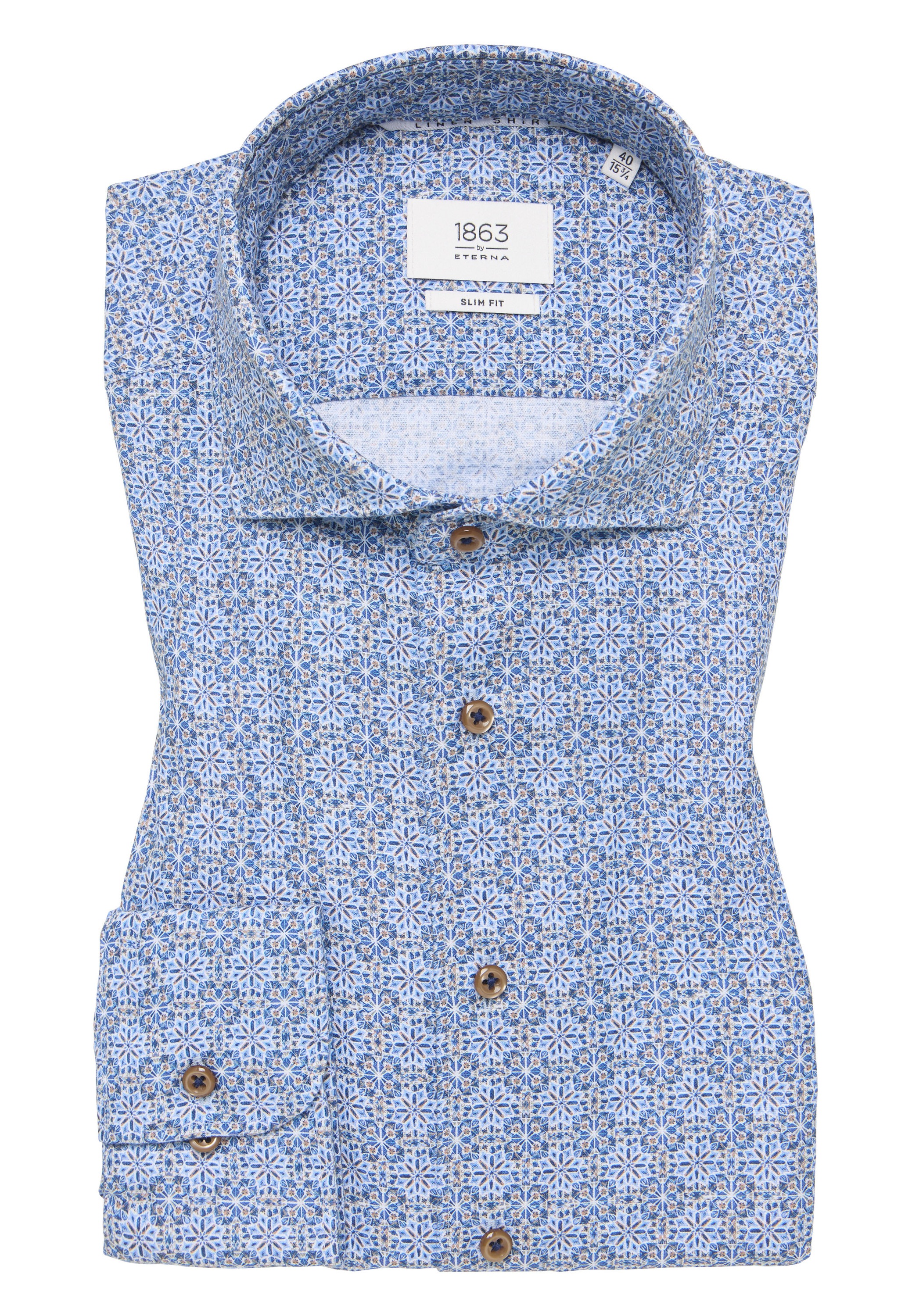 Eterna Langarmhemd »SLIM FIT«, EASY IRON (bügelleicht)