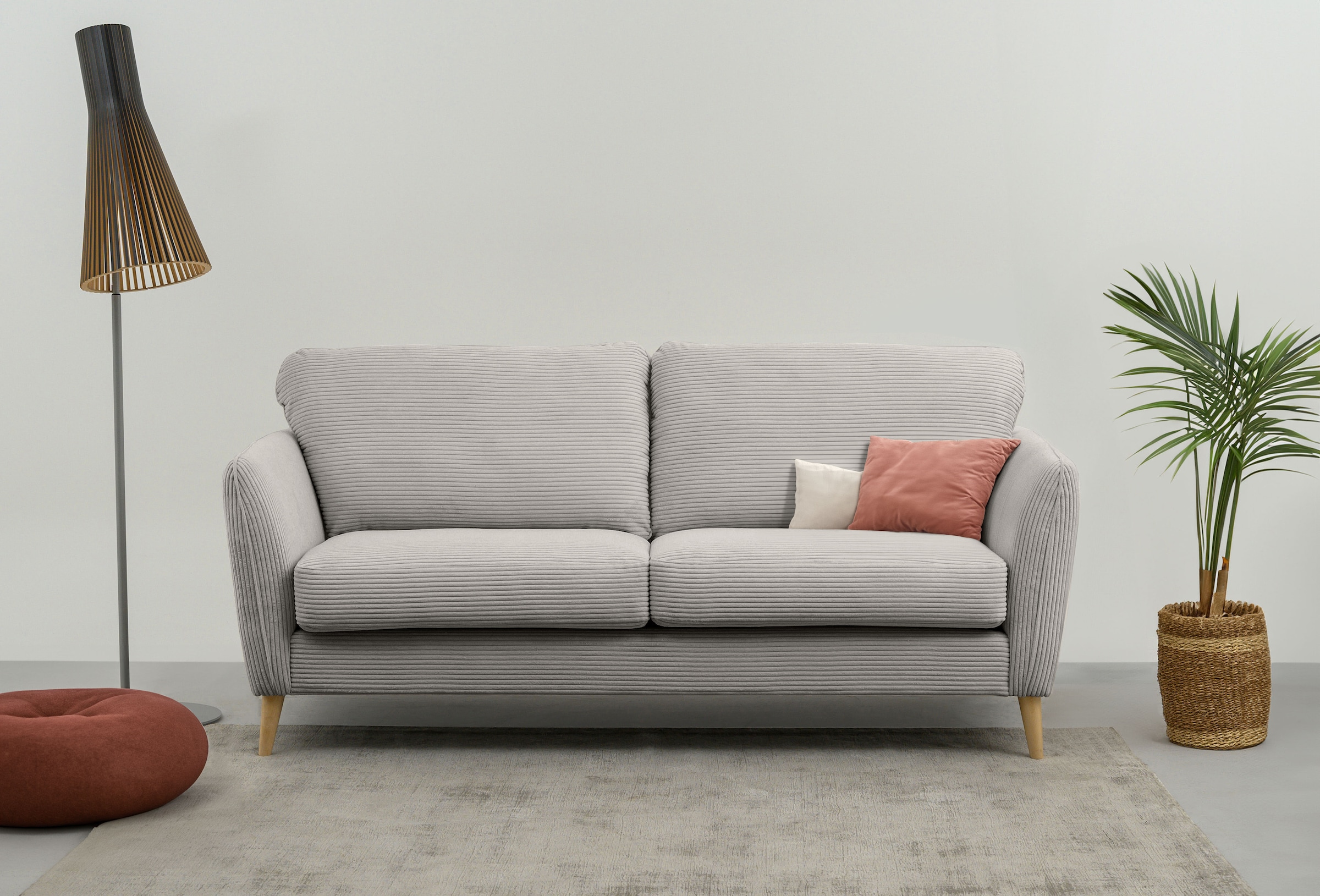 Home affaire 2-Sitzer "MARSEILLE Sofa 170 cm", Massivholzbeine Eiche, Landh günstig online kaufen