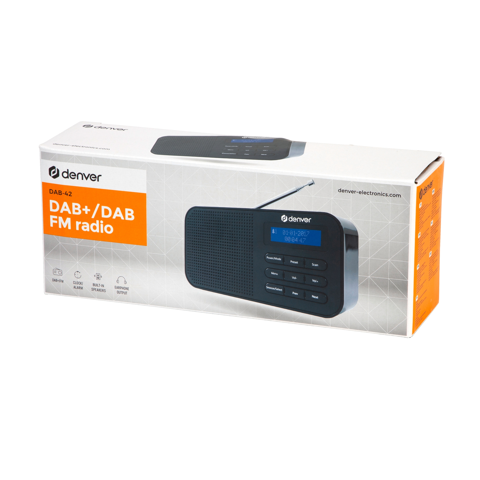 Denver Digitalradio (DAB+) »DAB-42«, (Digitalradio (DAB+)-FM-Tuner 1 W)