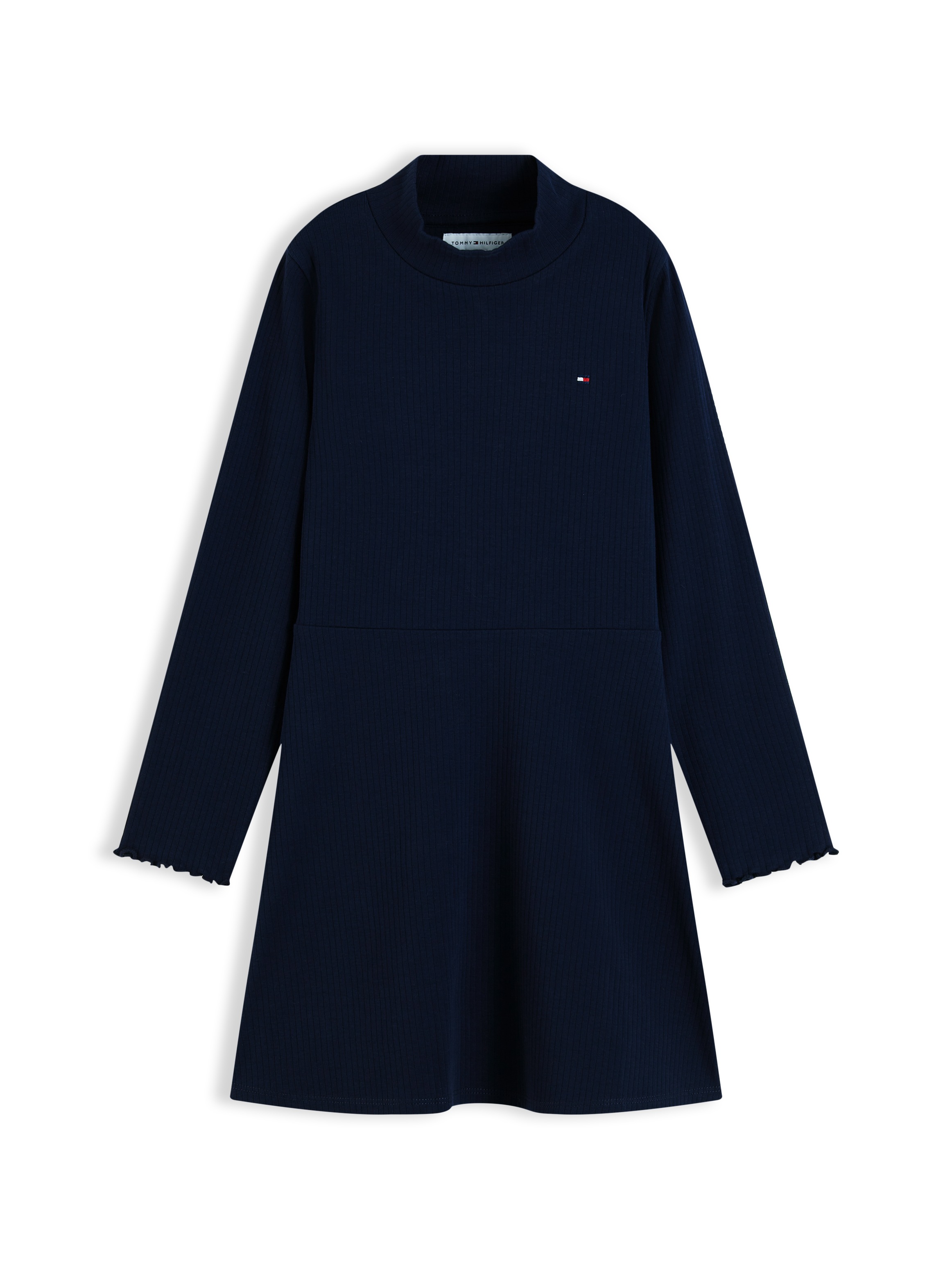 Tommy Hilfiger Skaterkleid Ohne Taschen Stehkragen, Regular Fit, Kinder bis 16 Jahre