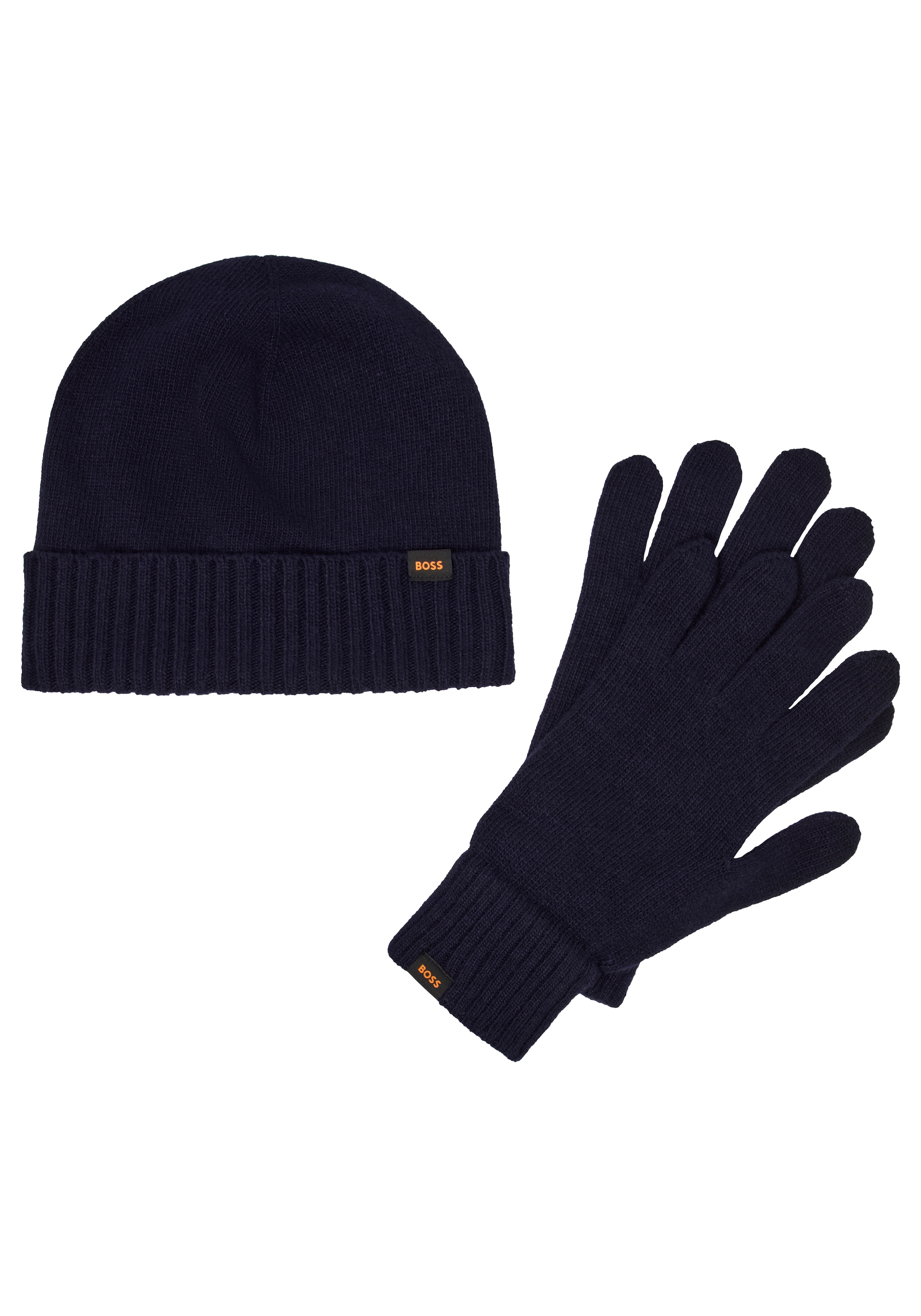 BOSS ORANGE Strickhandschuhe "Kalipso" Set, 2 Stk. tlg. und Mütze, mit Kasc günstig online kaufen