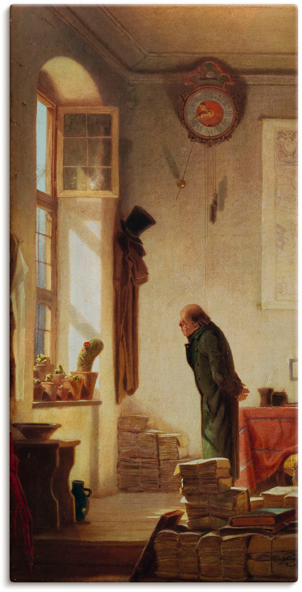 Artland Wandbild »Der Kaktusliebhaber. Um 1865«, Mann, (1 St.), als Leinwandbild, Wandaufkleber oder Poster in versch. Größen