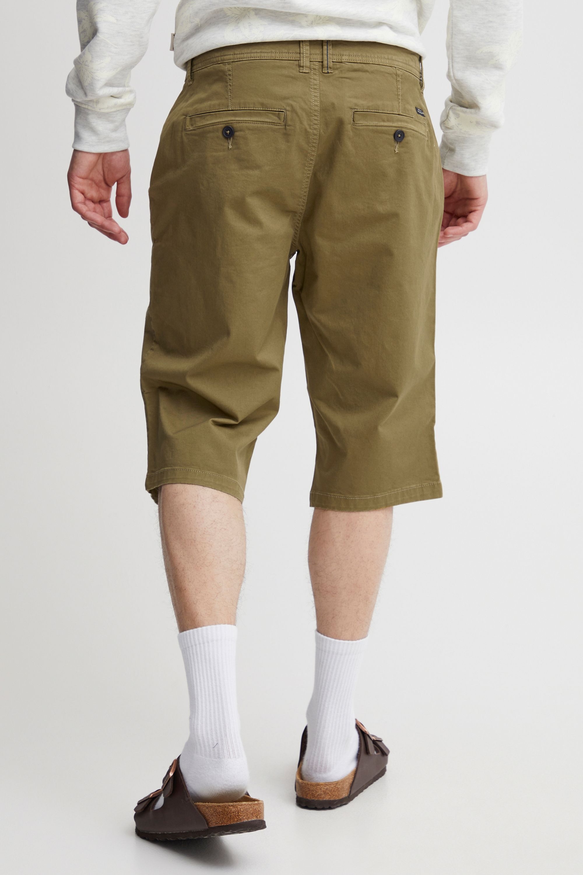 Bermudas BLEND "Bermudas BHShorts", Herren, Gr. L, N-Gr, grün (nutria), Obermaterial: 97% Baumwolle CO. 3% Elasthan EL., Hosen Bermudas 6