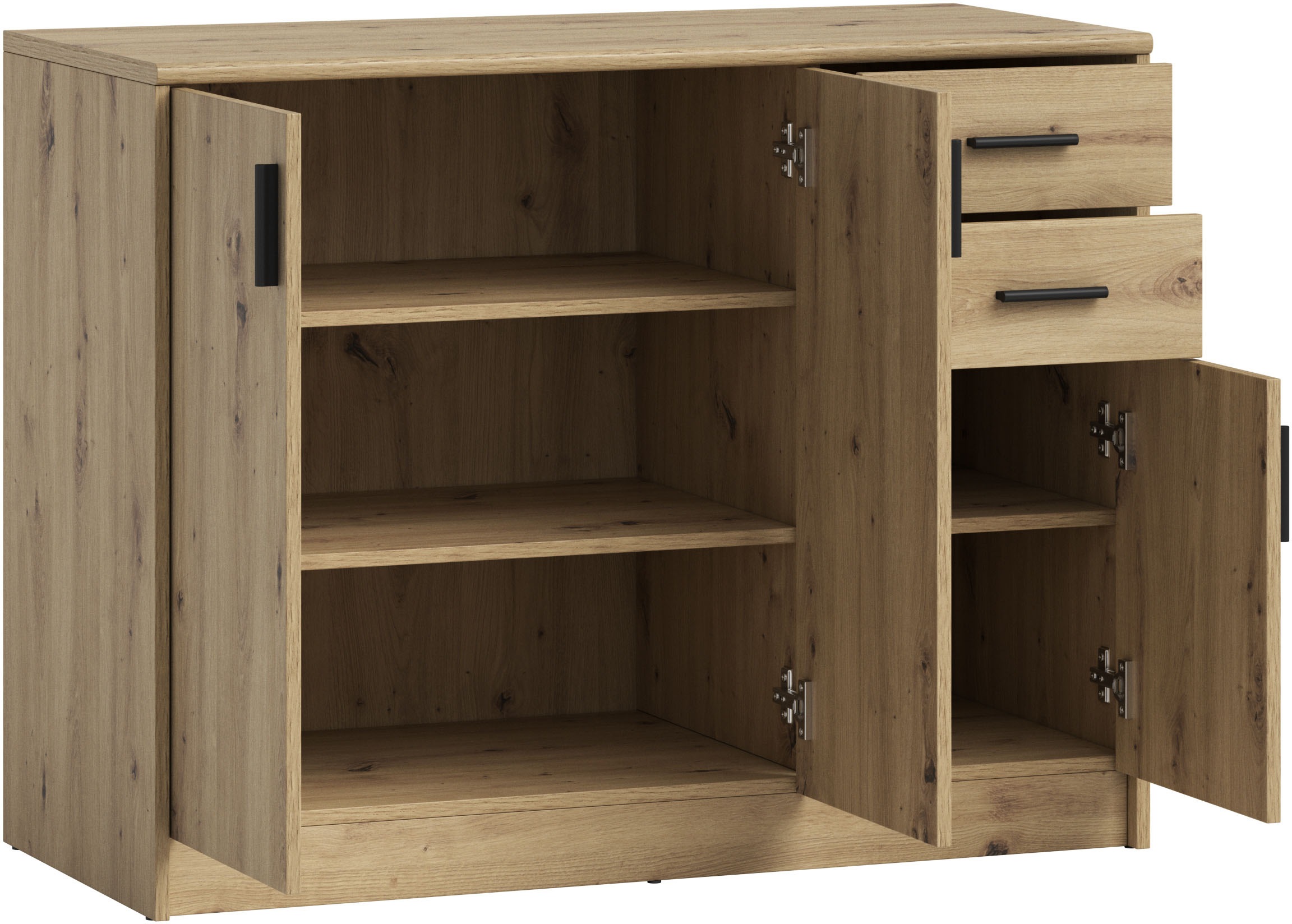 HBZ Sideboard »Nelly Kommode, BxHxT 109x86x50cm«, (1 St.), Breite 109cm, Einlegeböden verstellbar, foliert