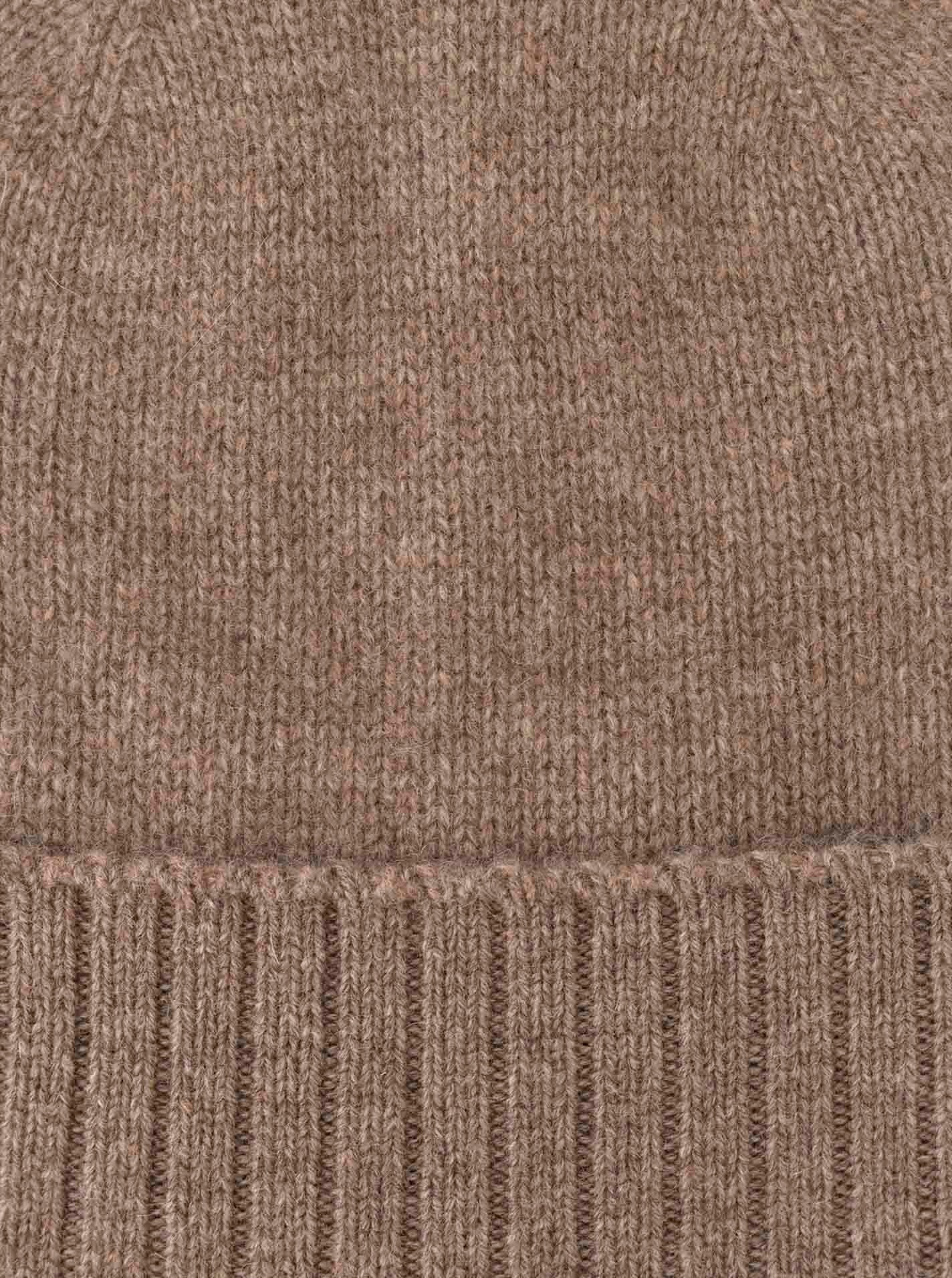 Zwillingsherz Strickmütze, mit geripptem Umschlag