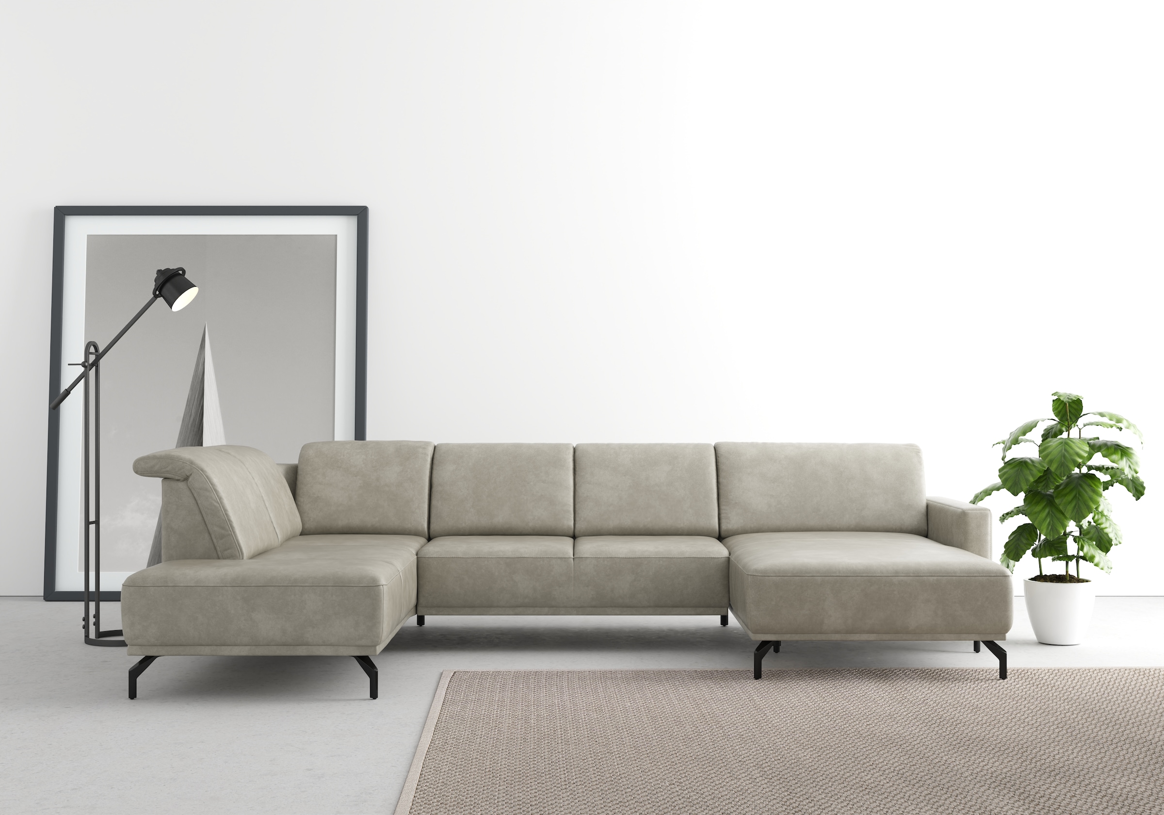 sit&more Wohnlandschaft "Bailando U-Form" wahlweise mit Kopfteilverstellung günstig online kaufen