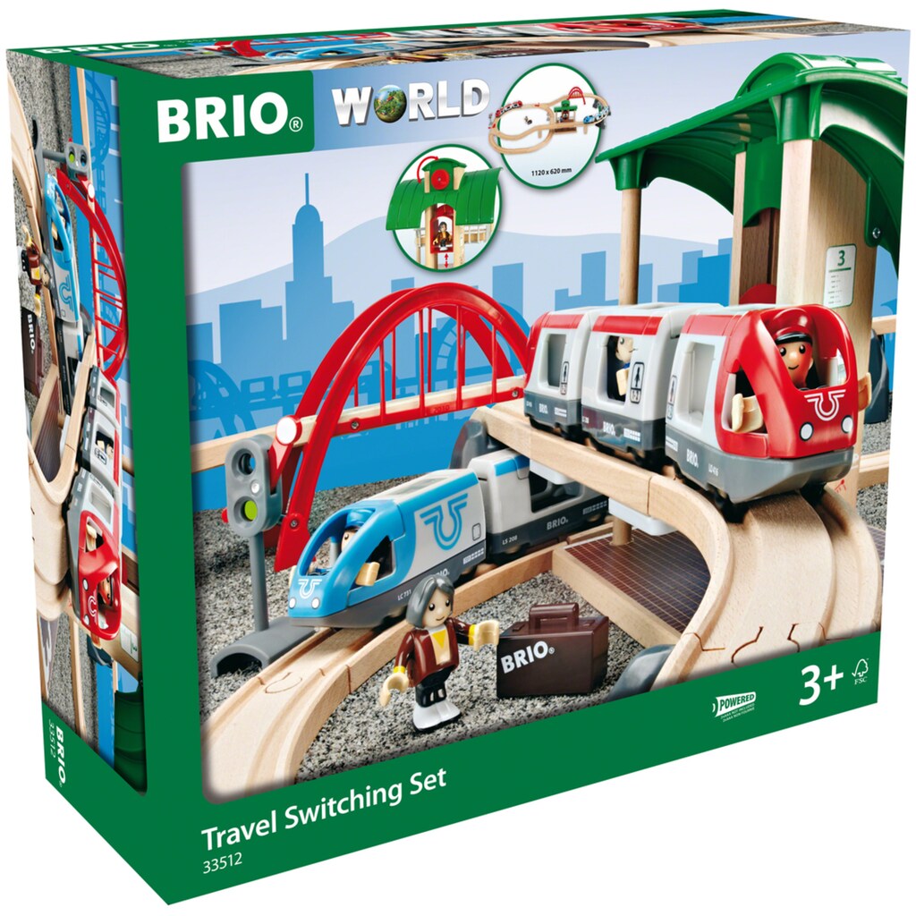 BRIO® Spielzeug-Eisenbahn »BRIO® WORLD, Großes Bahn Reisezug Set«, (Set)