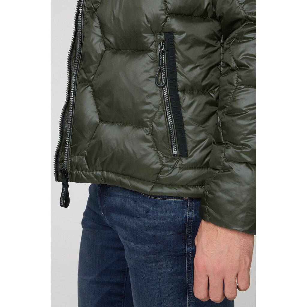 CAMP DAVID Winterjacke, mit Kapuze, mit farbiger Doppelkapuze