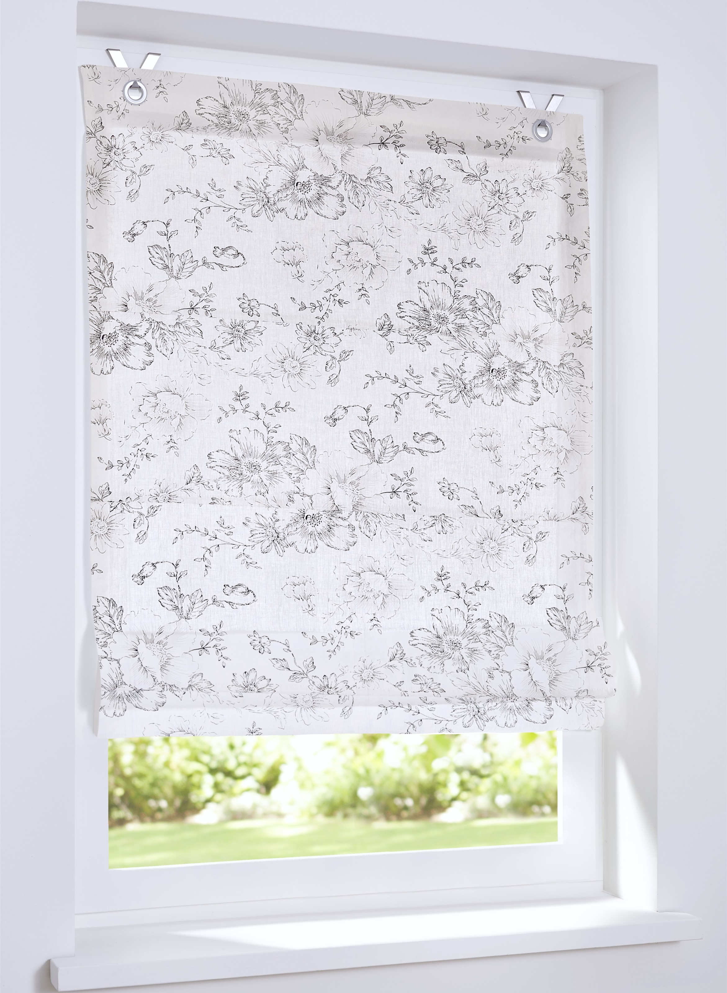 Kutti Raffrollo "Joy" mit Hakenaufhängung ohne Bohren freihängend Baumwolle günstig online kaufen