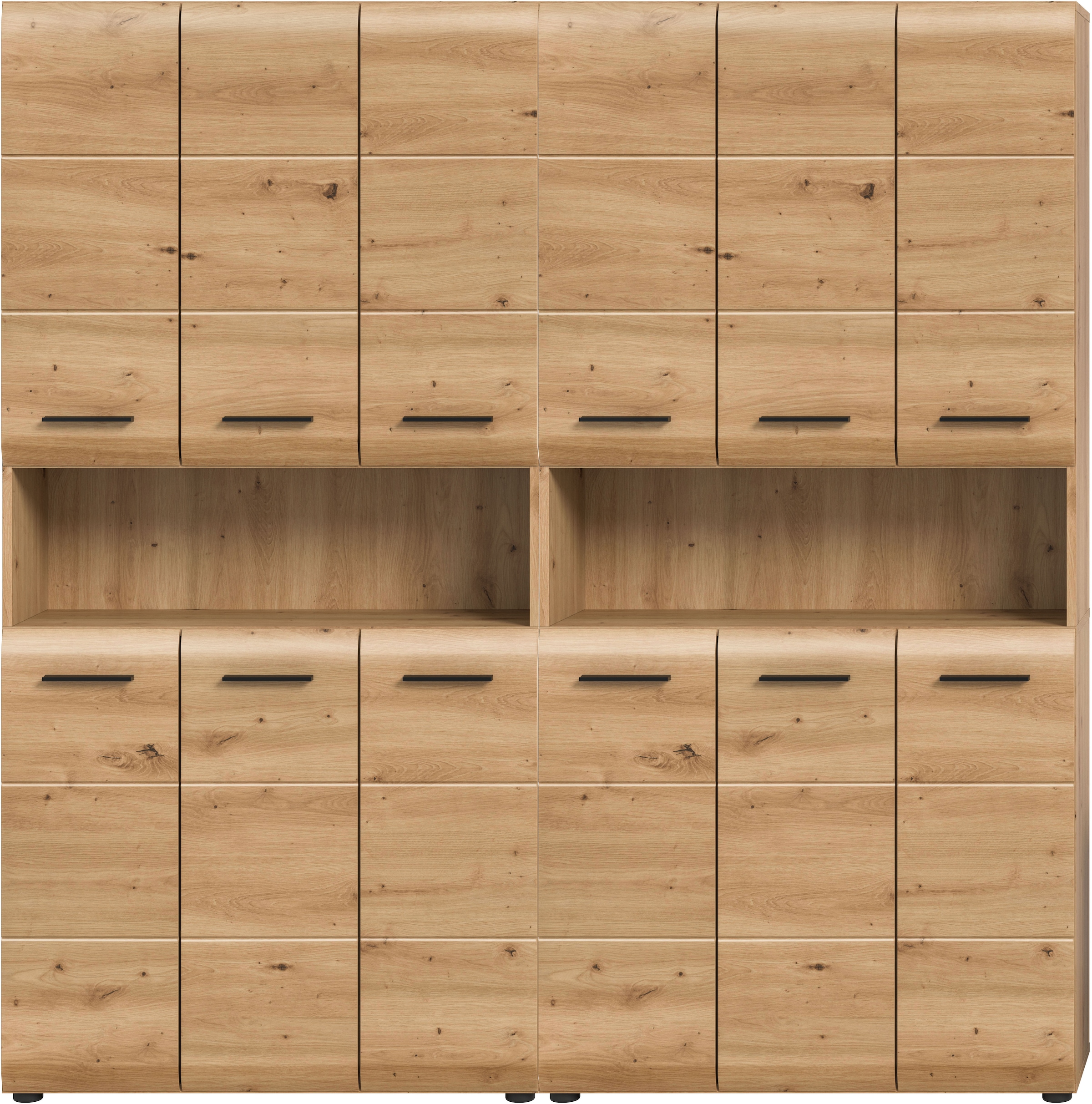 INOSIGN Badezimmer-Set, (Set, 2 St.), Florenz, Badkombination 2-tlg. Artisan Oak NB, Mehrzweckschränke