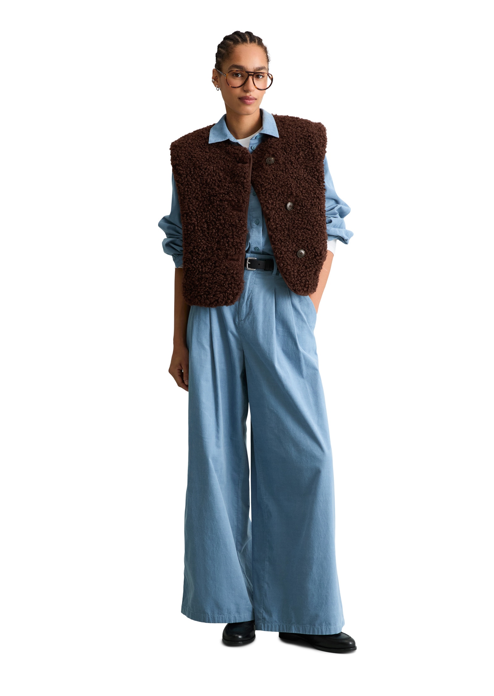 Marc O'Polo DENIM Steppweste »aus weichem Curly-Plüsch«