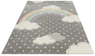 Lüttenhütt Kinderteppich »Regenbogen«, rechteckig, 13 mm Höhe, Kurzflor-Teppich,... kaufen