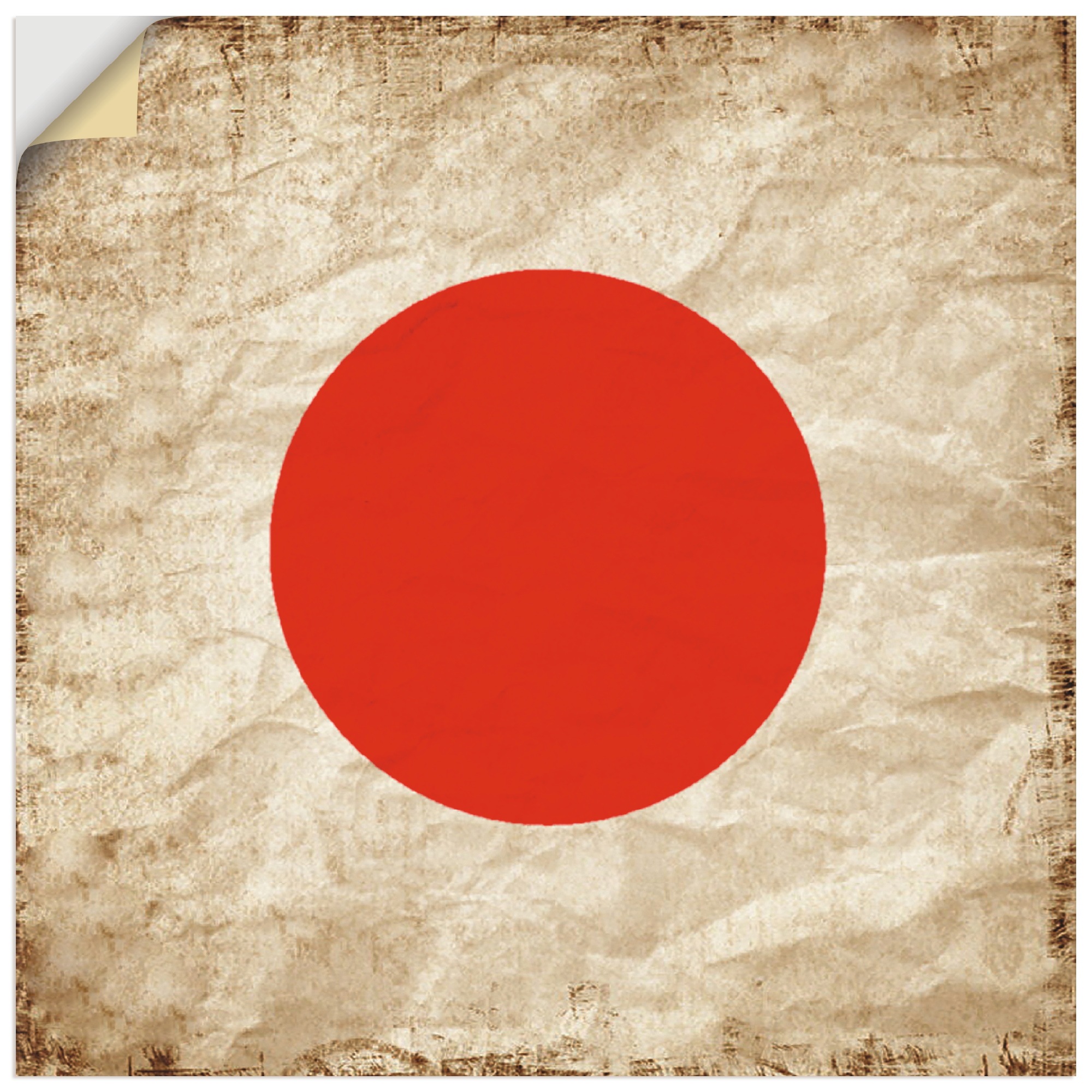 Artland Wandbild "Japanische Flagge Japan Symbol", Zeichen, (1 St.), als Le günstig online kaufen