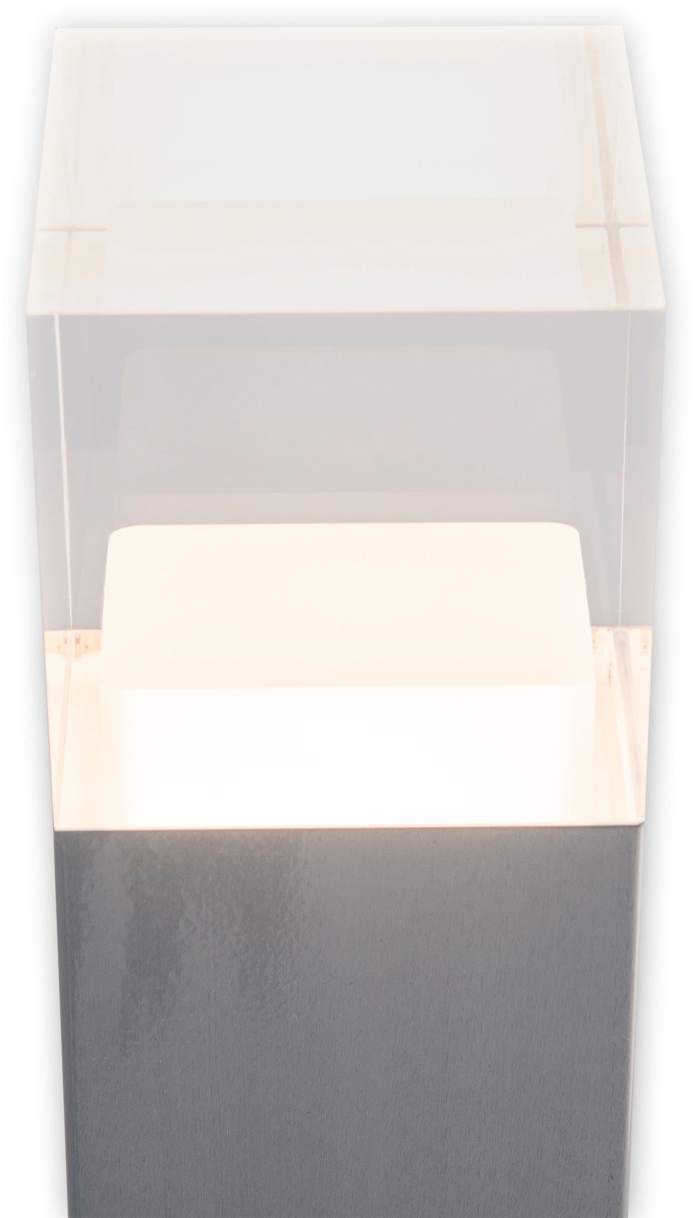 näve LED Außen-Stehlampe »Leah«, 1 flammig, Edelstahl/Kunststoff in metall blank/opal incl. 15x LED warmweiß IP44