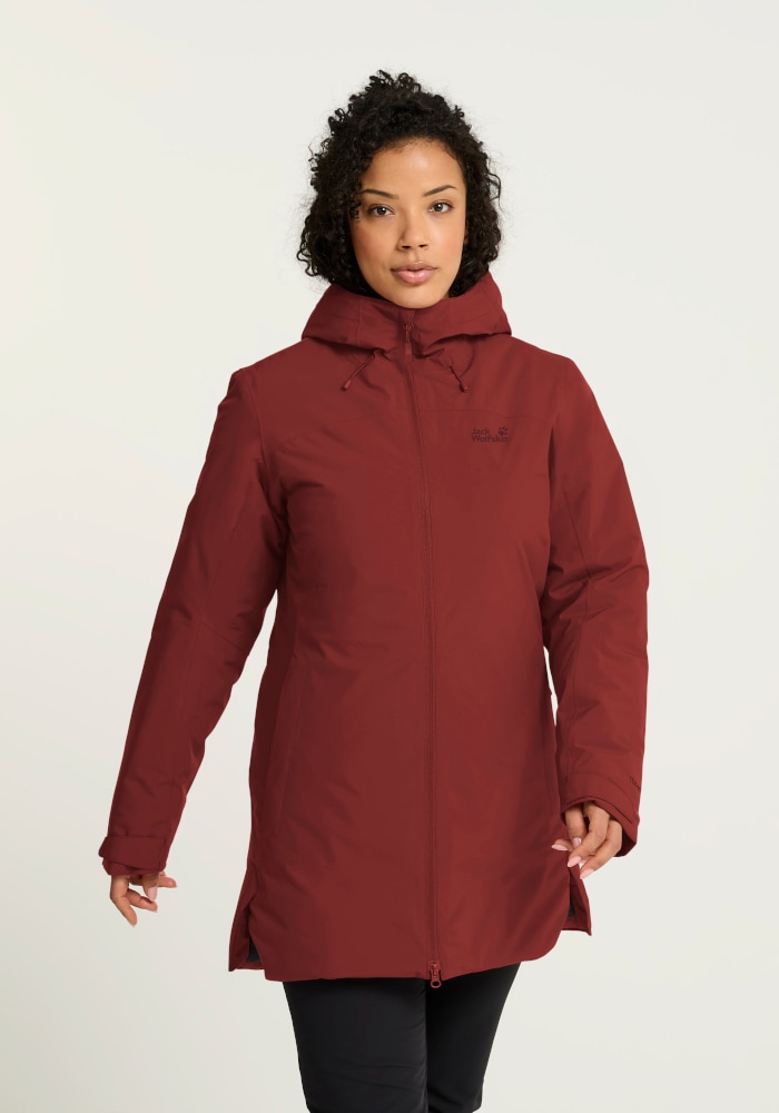 Jack Wolfskin Winterjacke "HEIDELSTEIN 2 INS JKT W" mit Kapuze, wärmende Steppung, wasserdicht, isolierte Verarbeitung