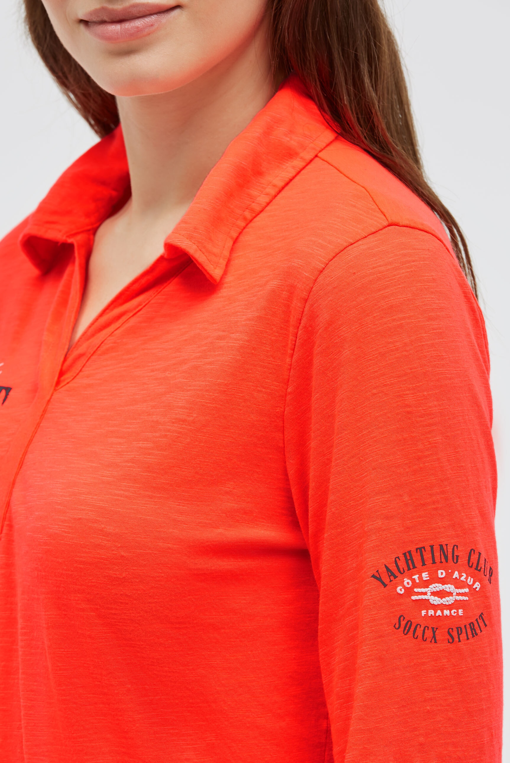 SOCCX Poloshirt mit Gummizug im Saum