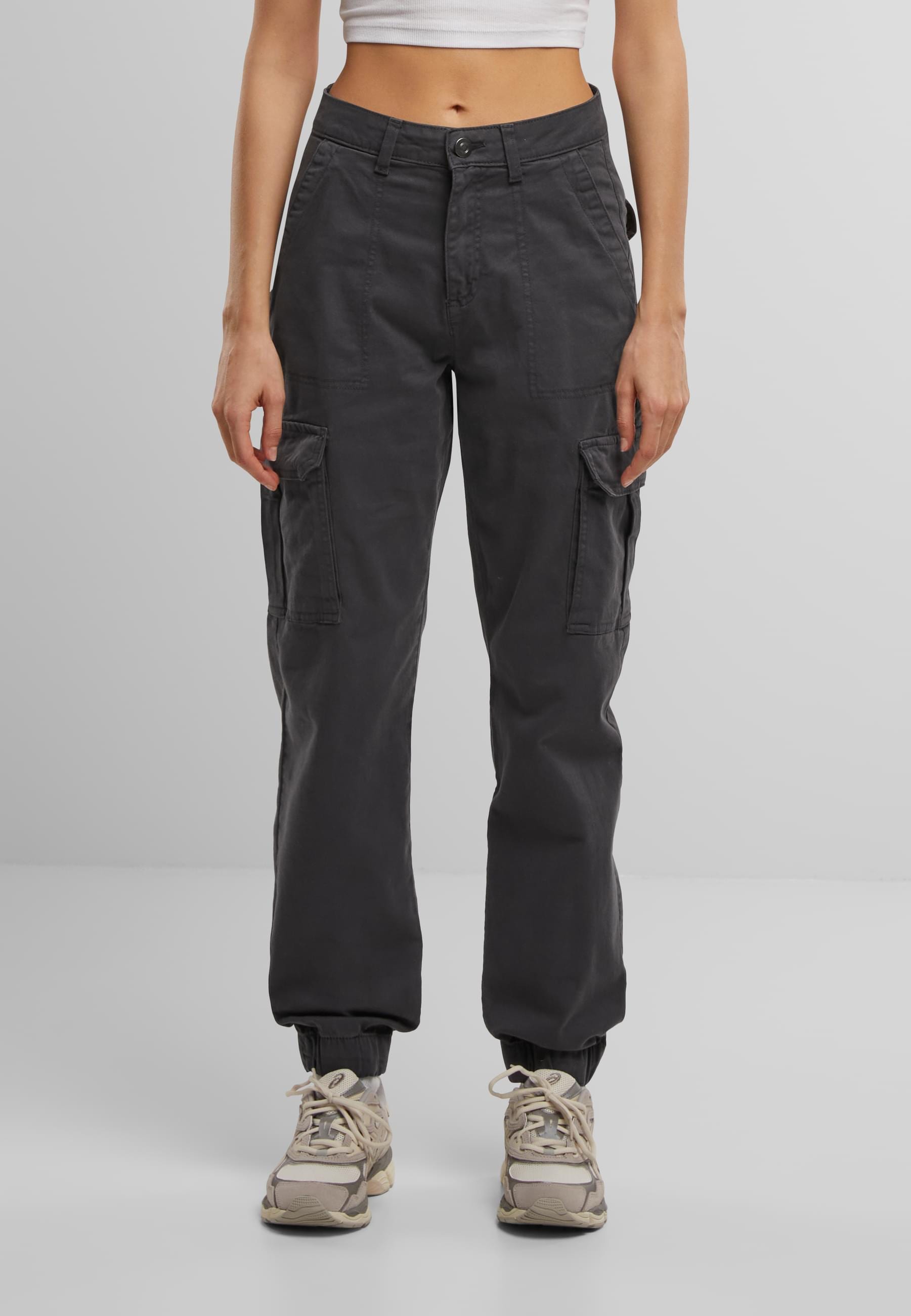 URBAN CLASSICS Stoffhose »Urban Classics Damen Ladies Cotton Twill Utility Pants«, (1 tlg.)
