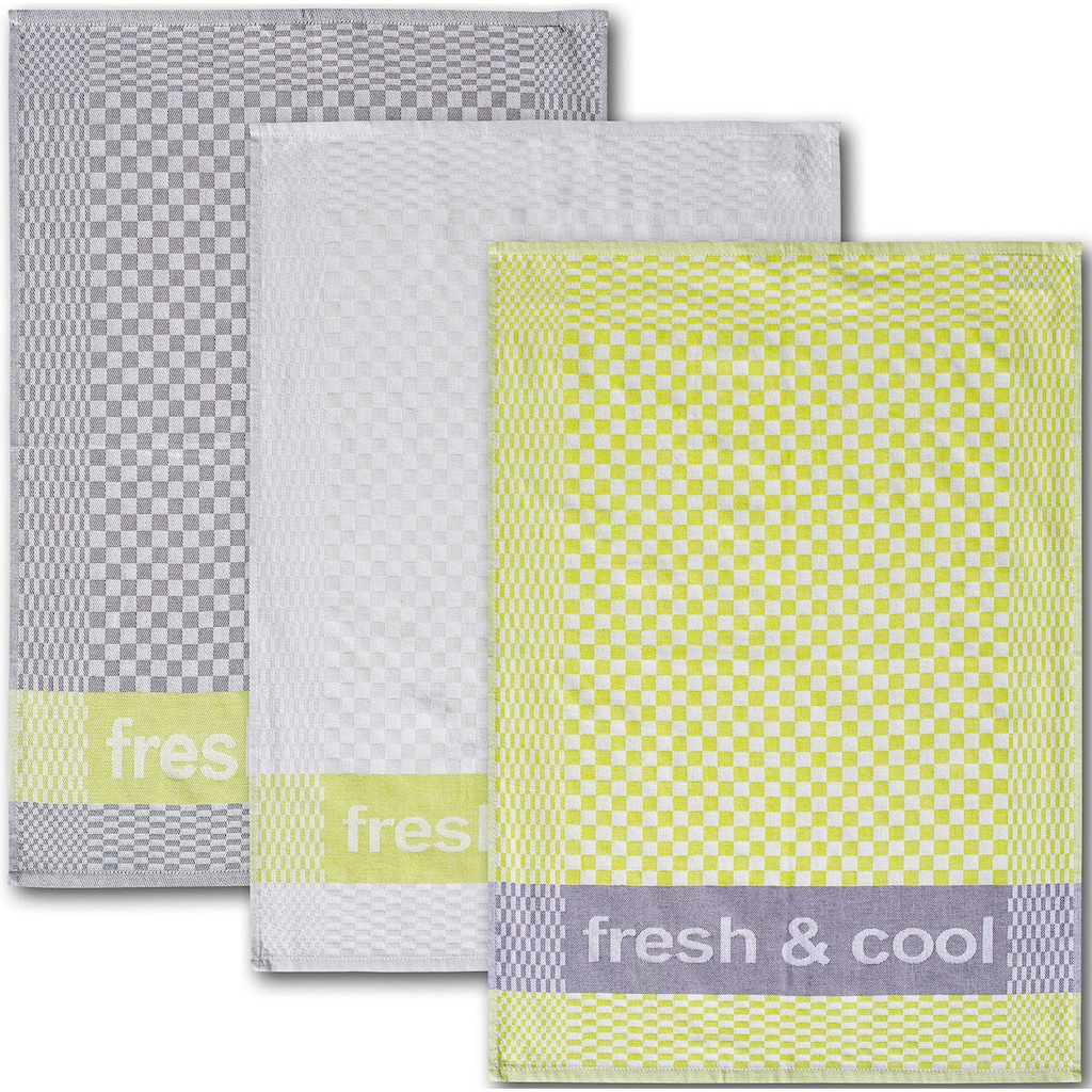 Dyckhoff Geschirrtuch »Fresh & Cool«, (Set, 6 tlg.), mit drei verschiedenen Motiven