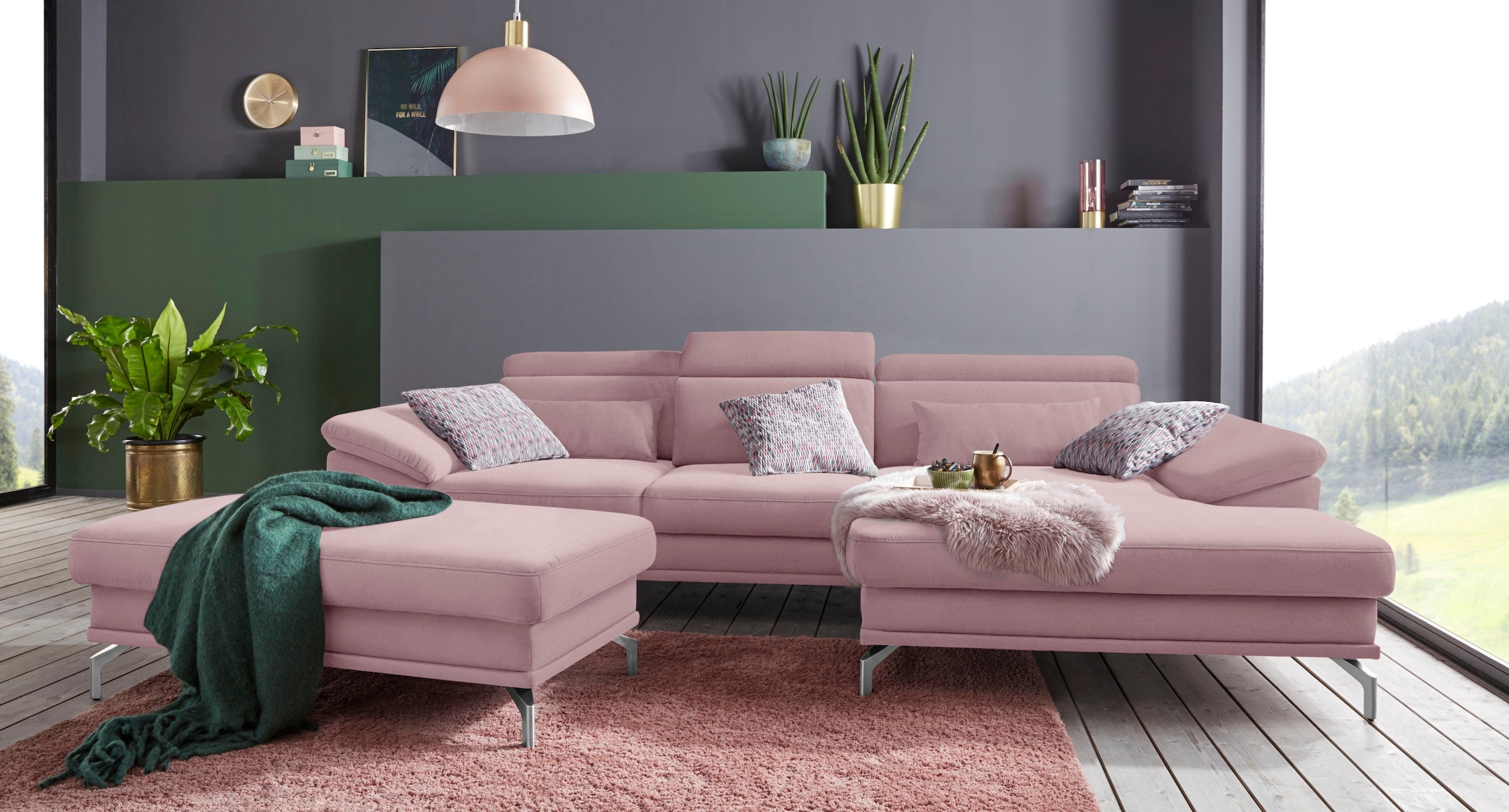 sit&more Ecksofa »Scorpio L-Form«, inklusive Sitztiefenverstellung, wahlweise mit Kopfverstellung