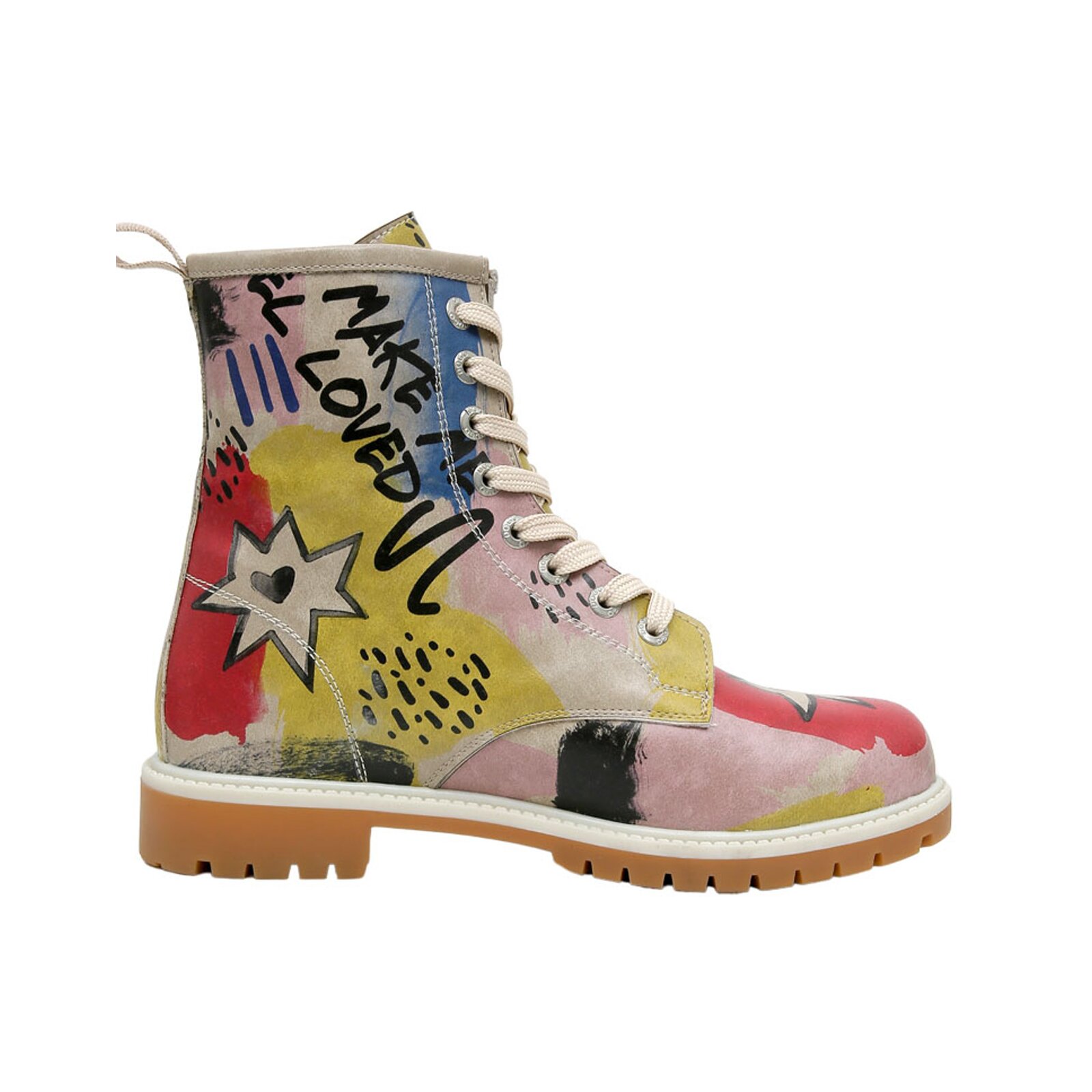 Thumbnail - DOGO Schnürboots "Longe Boots Schnürstiefel The Creation Of The Collage Damen", Vegan