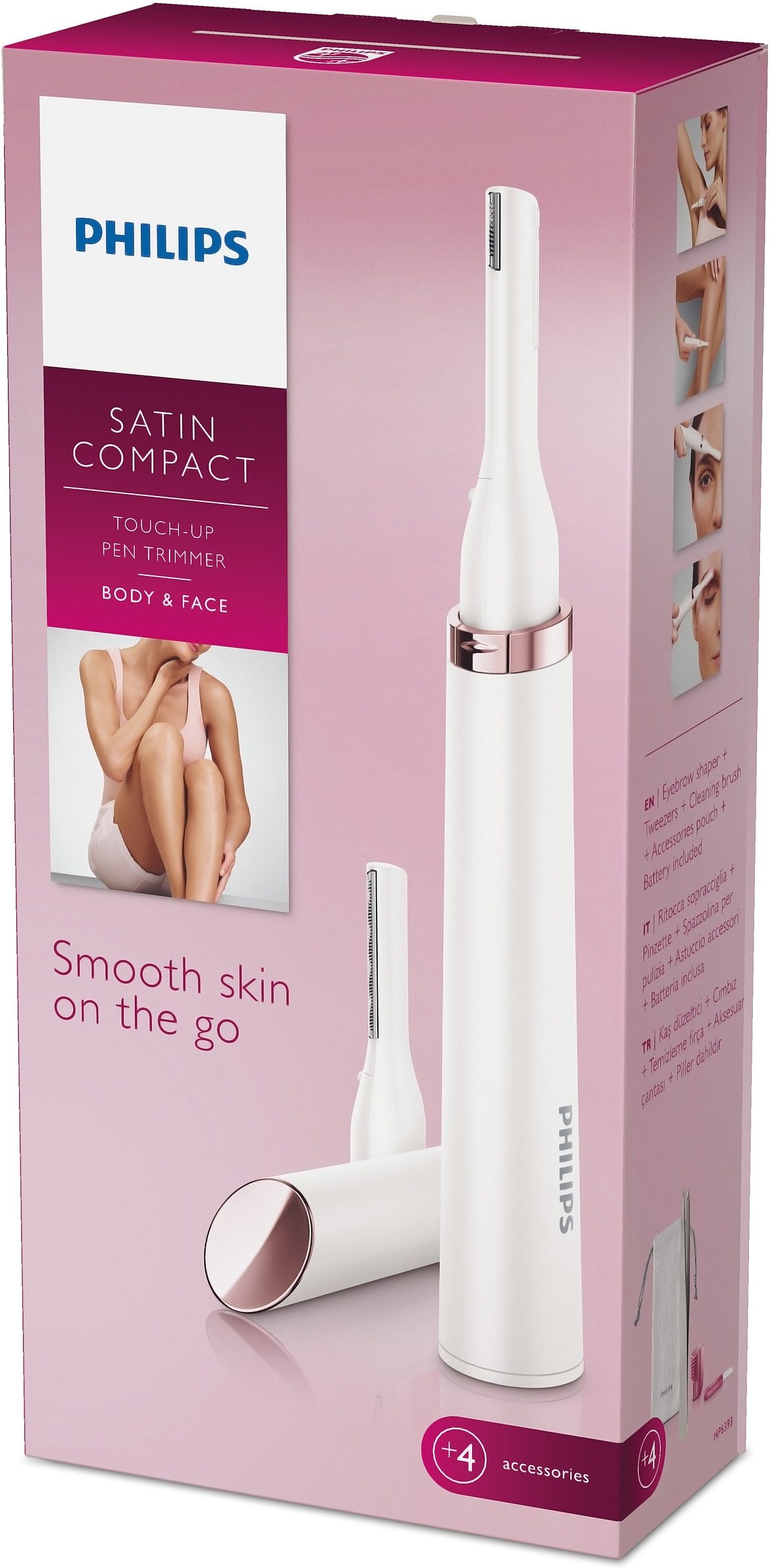 Philips Beauty-Trimmer »HP6393/00 Satin Compact Body & Face«, 3 Aufsätze