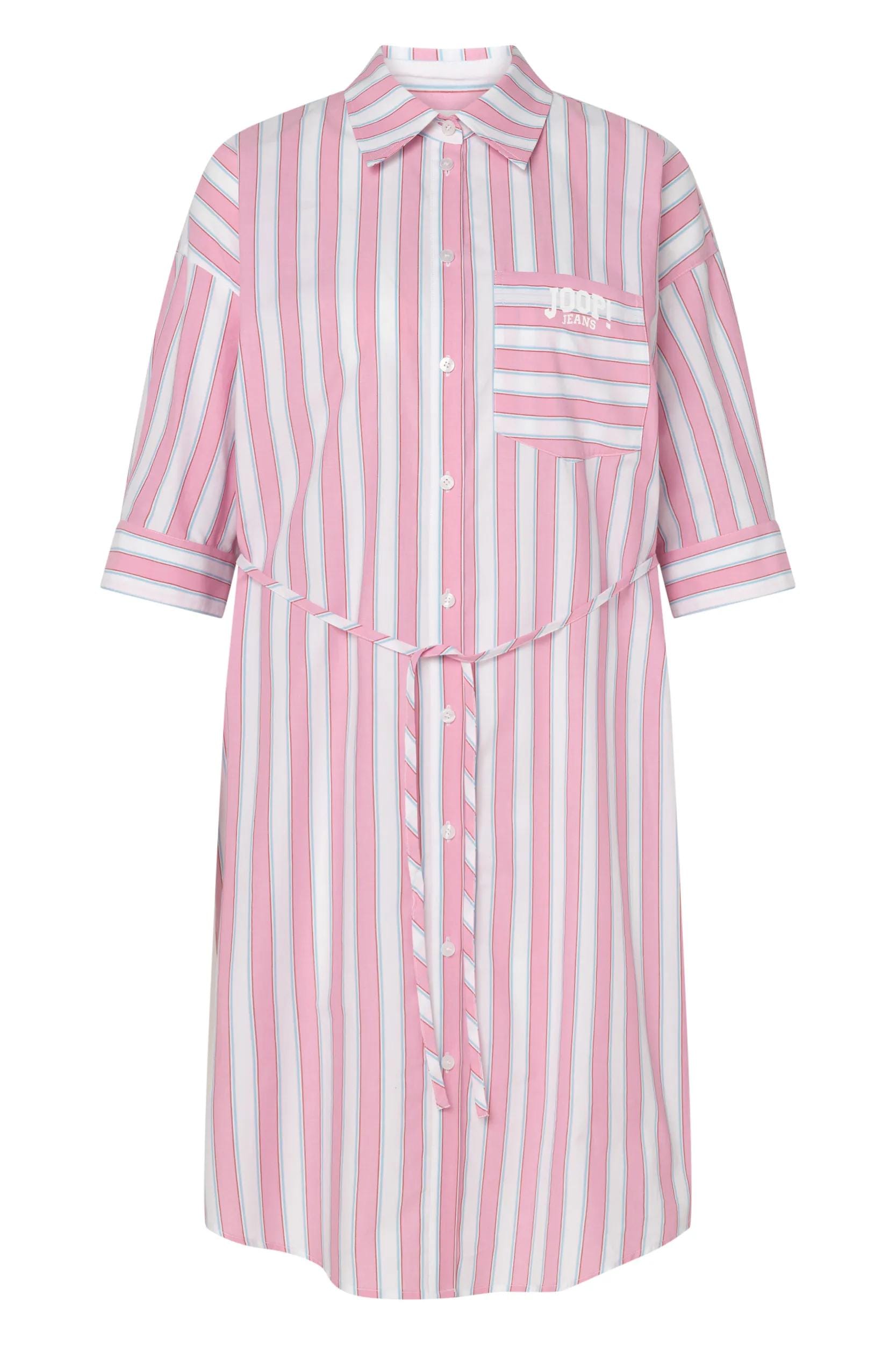 Joop Jeans Hemdblusenkleid "Dua" Brusttasche klassische H-Linie, im Streife günstig online kaufen