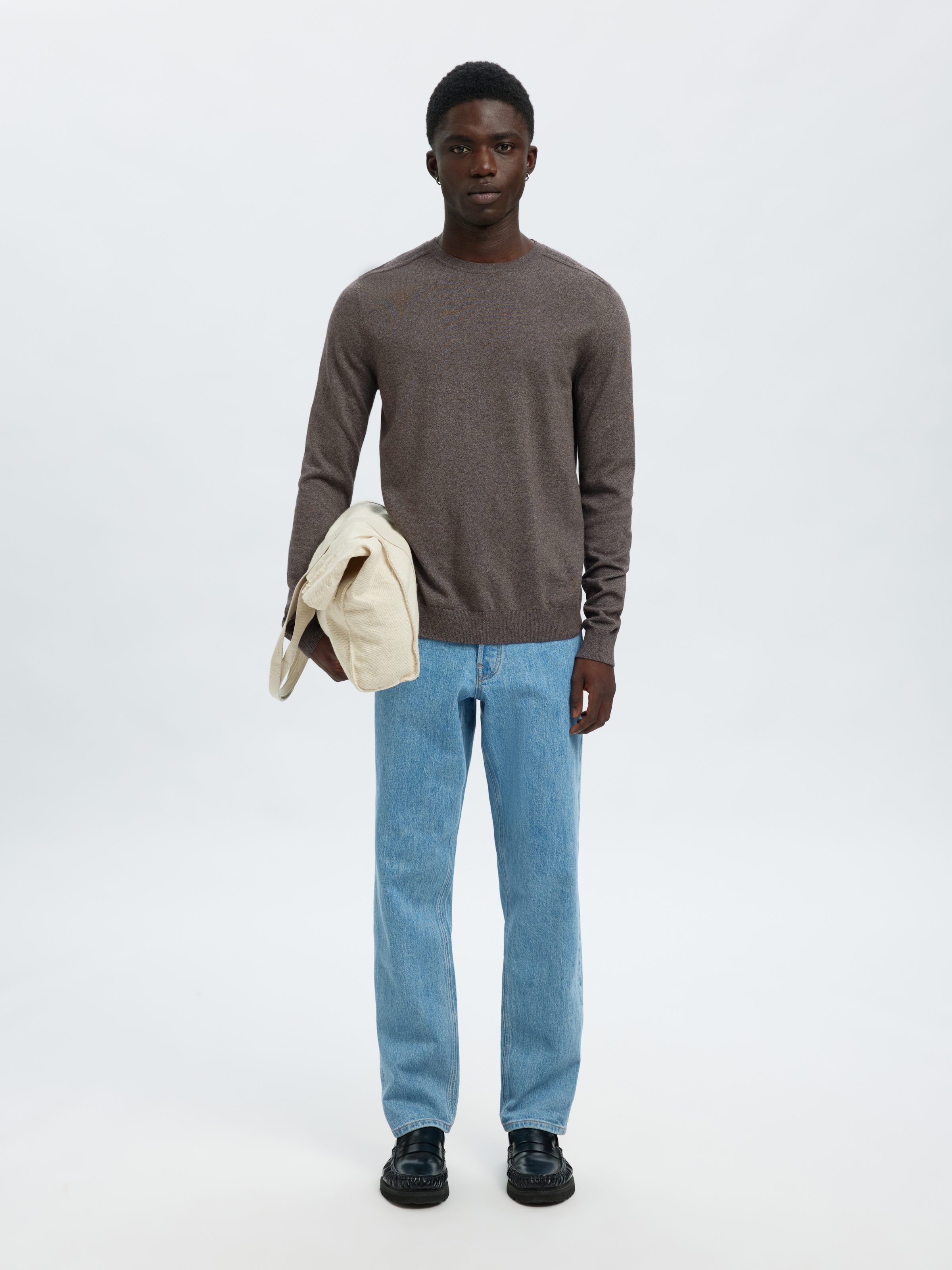 SELECTED HOMME Strickpullover »SLHBERG CREW NECK NOOS«