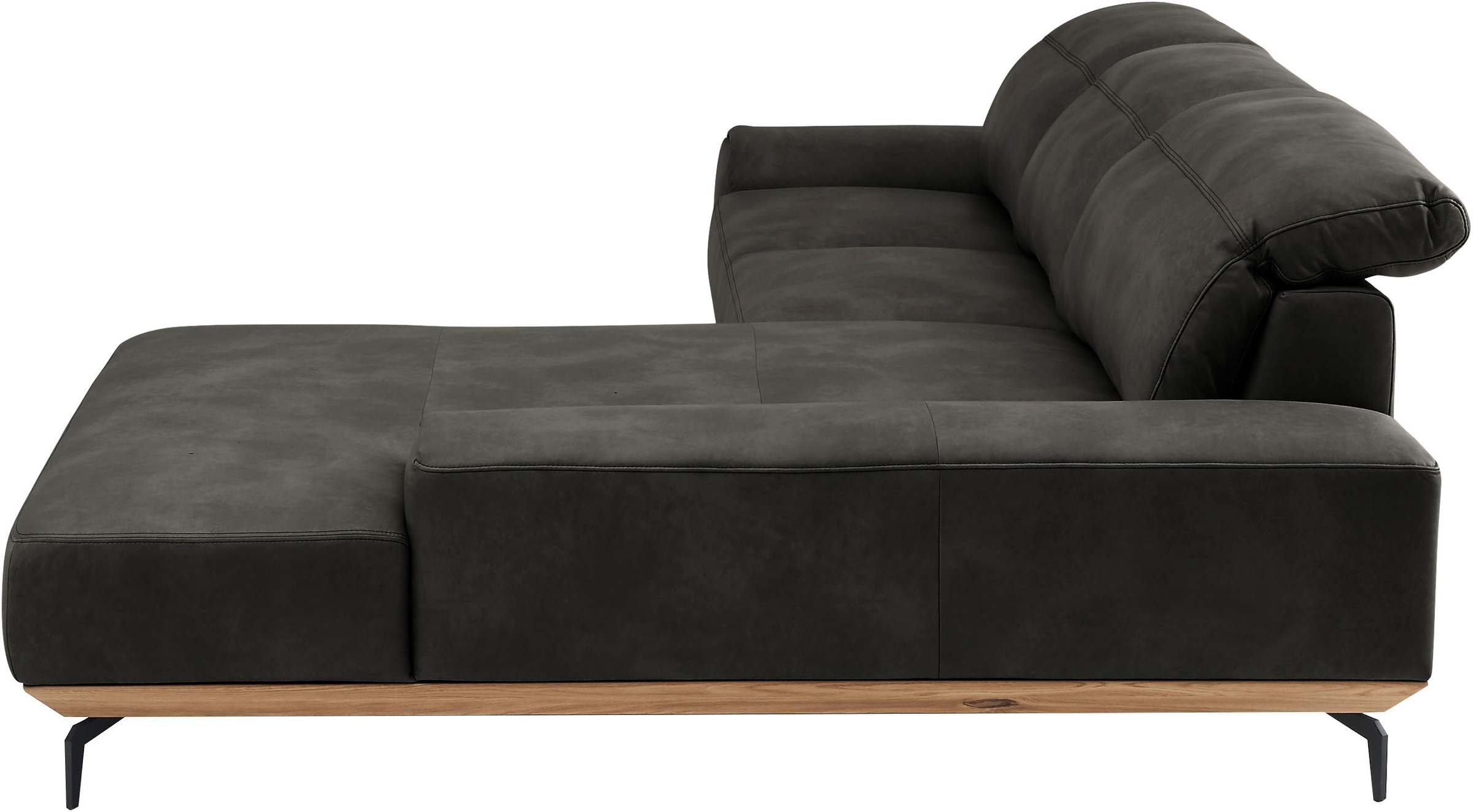 Musterring Wohnlandschaft »MR 2490«, Fuß schwarz, Sitzhöhe 48cm, wahlweise mit Funktionen, Maße 342x207 cm