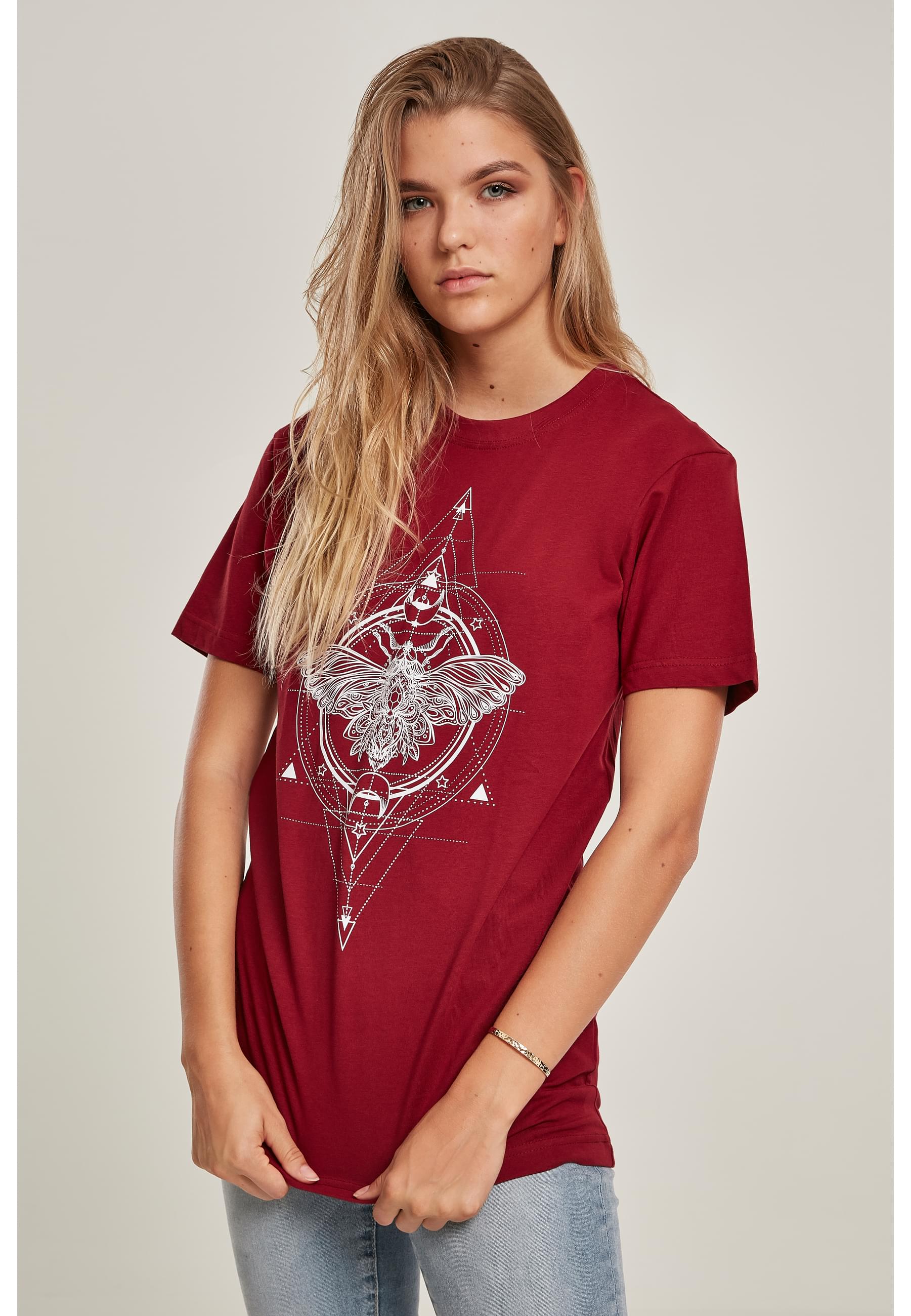 Thumbnail - MisterTee Kurzarmshirt "MisterTee Damen Ladies Moth Tee", (1 tlg.)