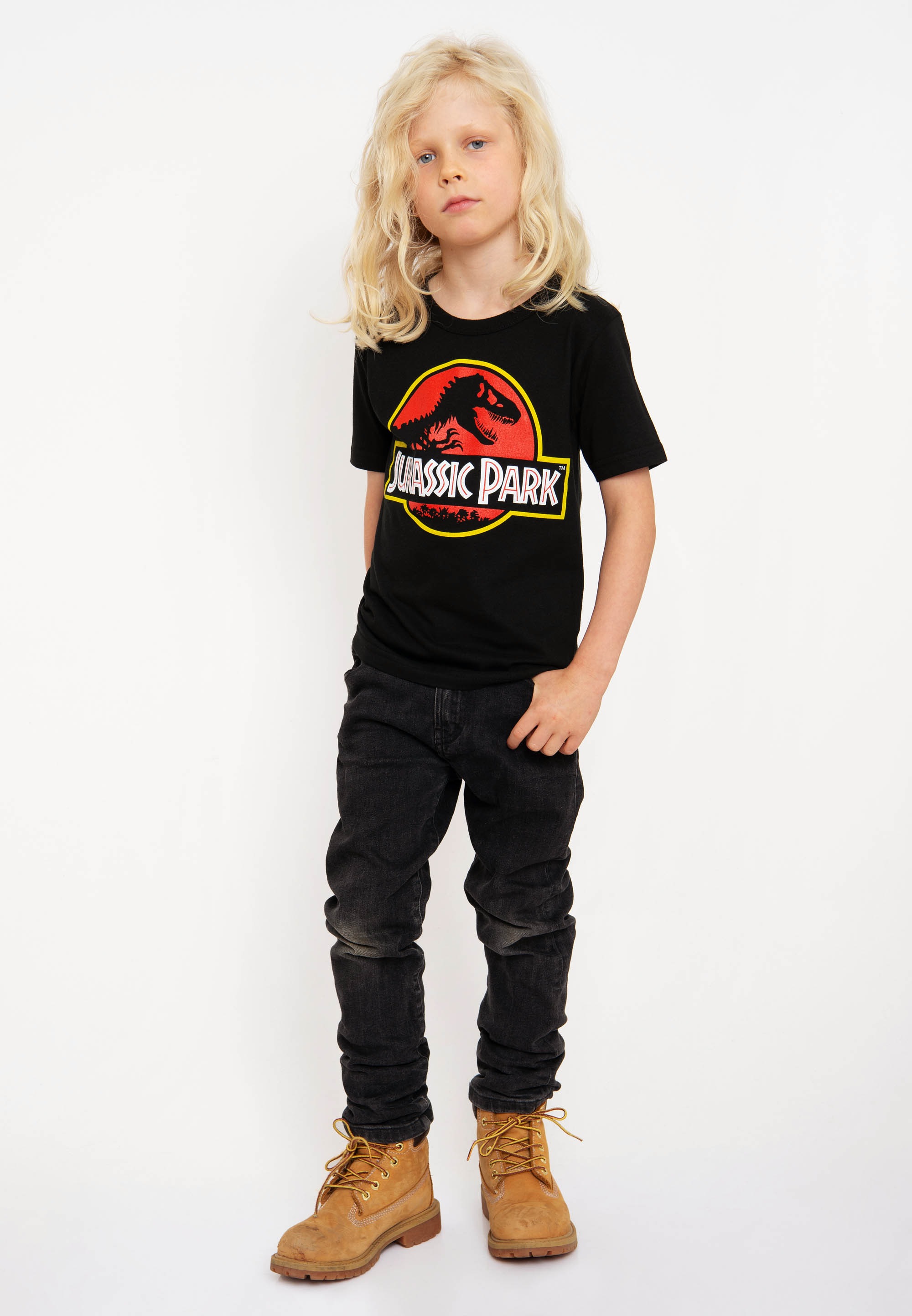 LOGOSHIRT T-Shirt »Jurassic Park Logo«, mit coolem Print