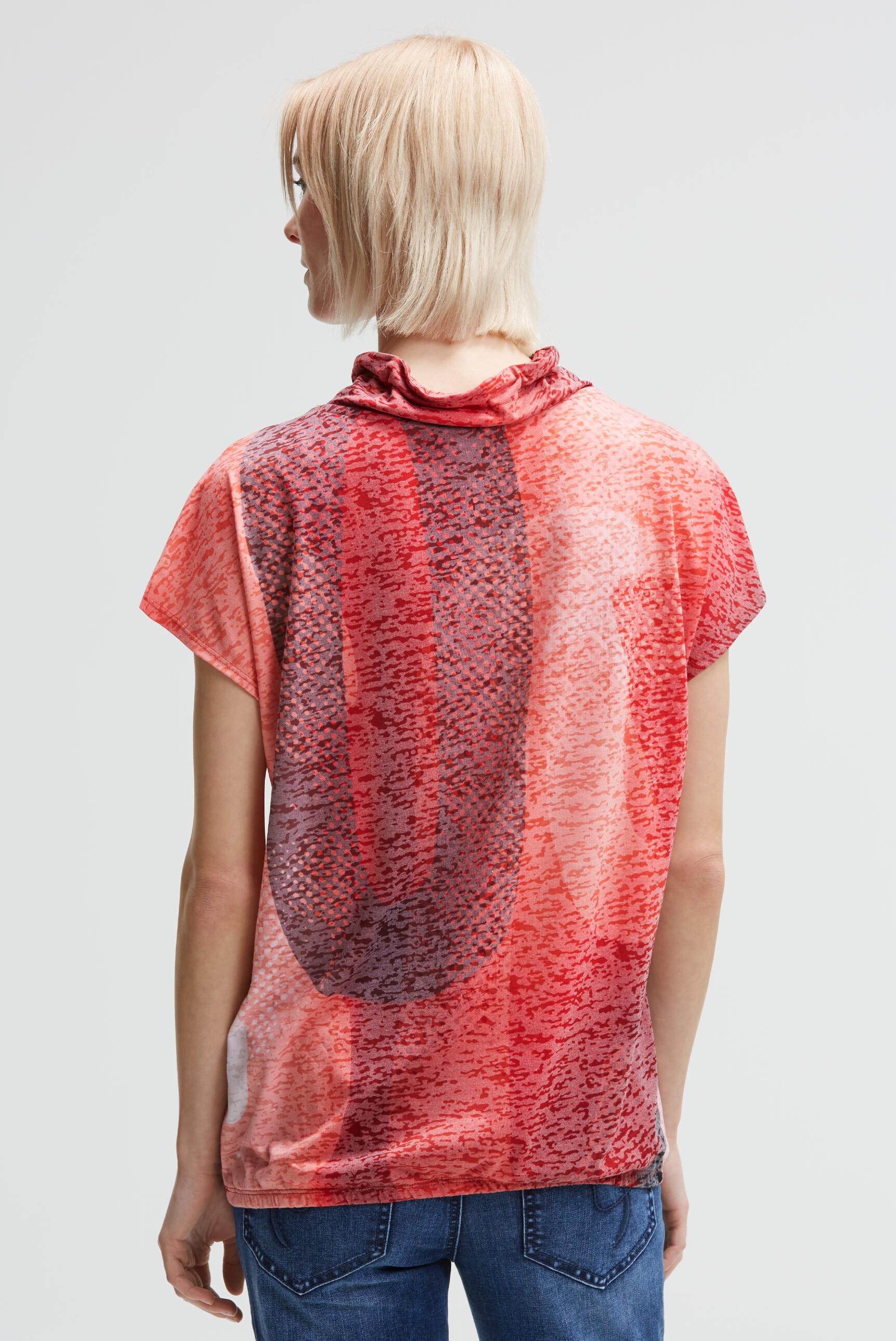 SOCCX Rundhalsshirt mit Gummizug im Saum