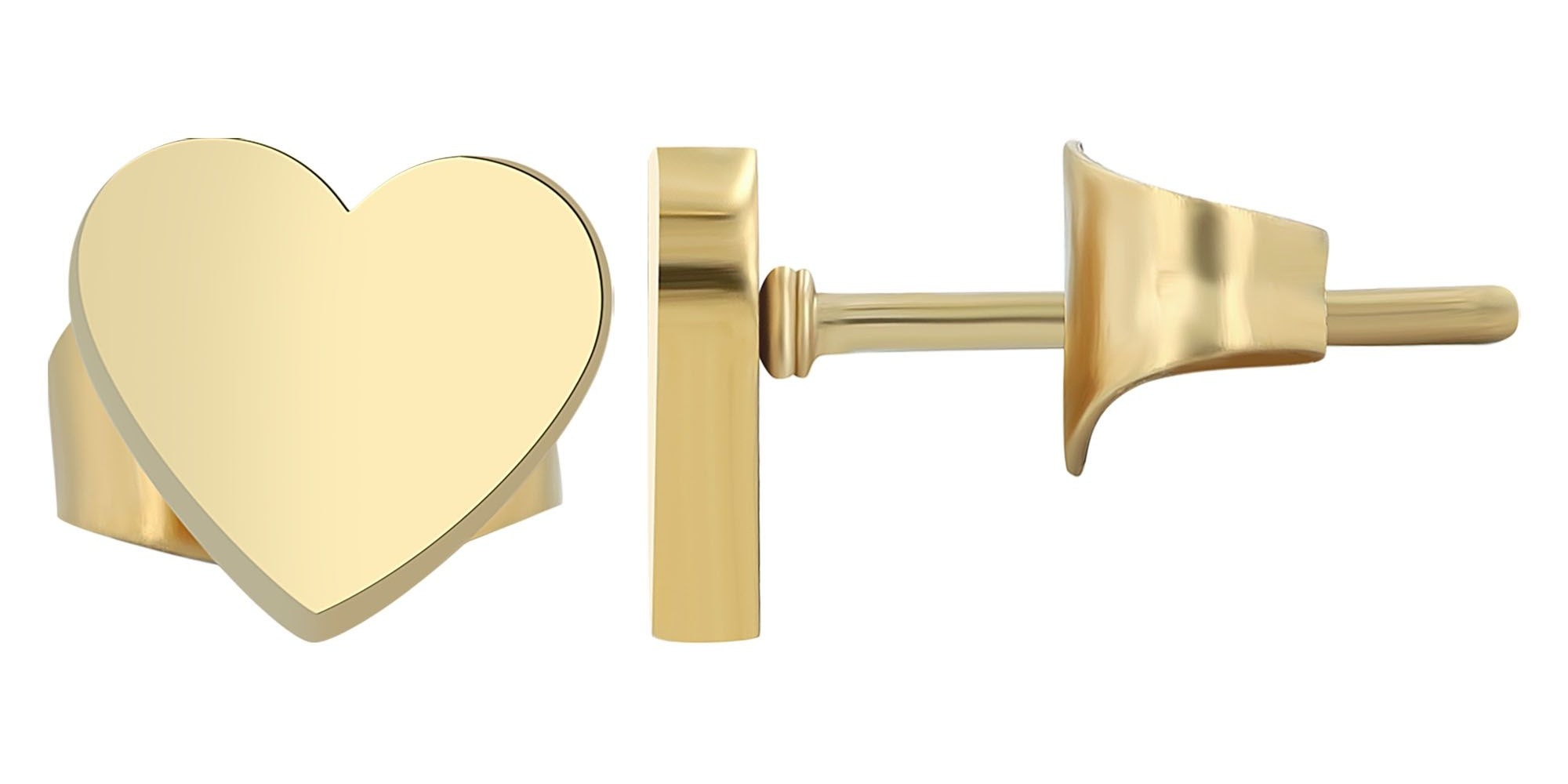 Adelia's Heart Earrings Gold 2