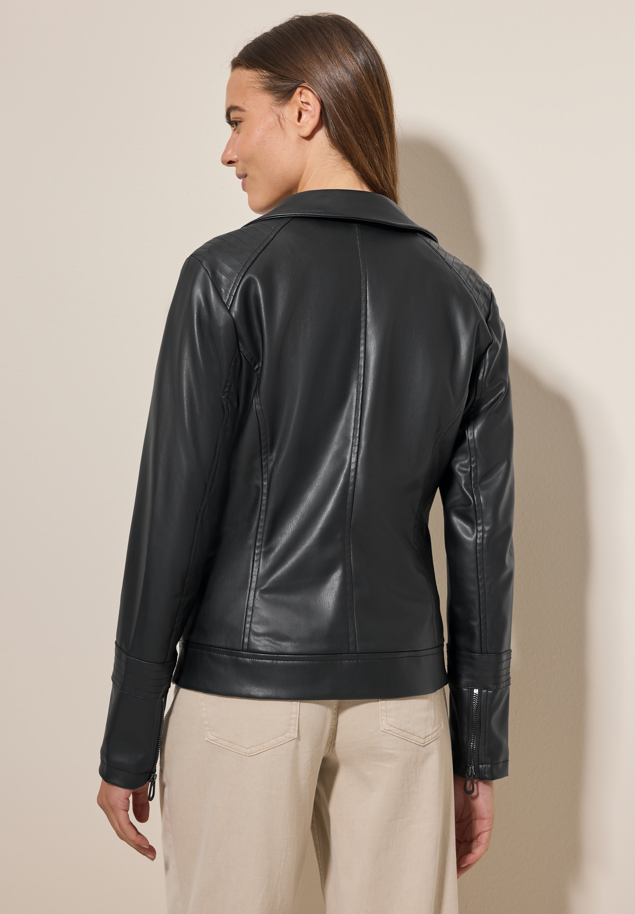 Cecil Bikerjacke, ohne Kapuze, mit asymmetrichem Reißverschluss