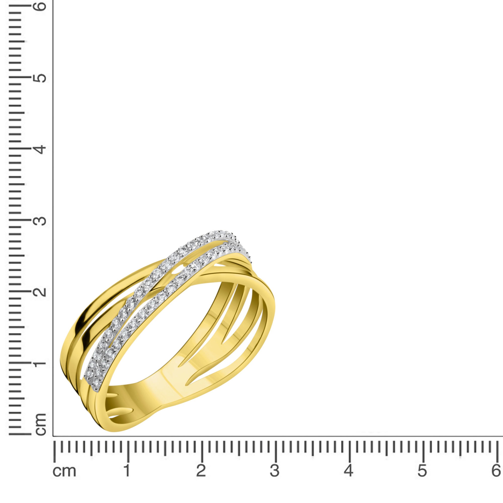 Firetti Goldring »Schmuck Geschenk Gold 375 Fingerring Ring«, mit Zirkonia (synth.)