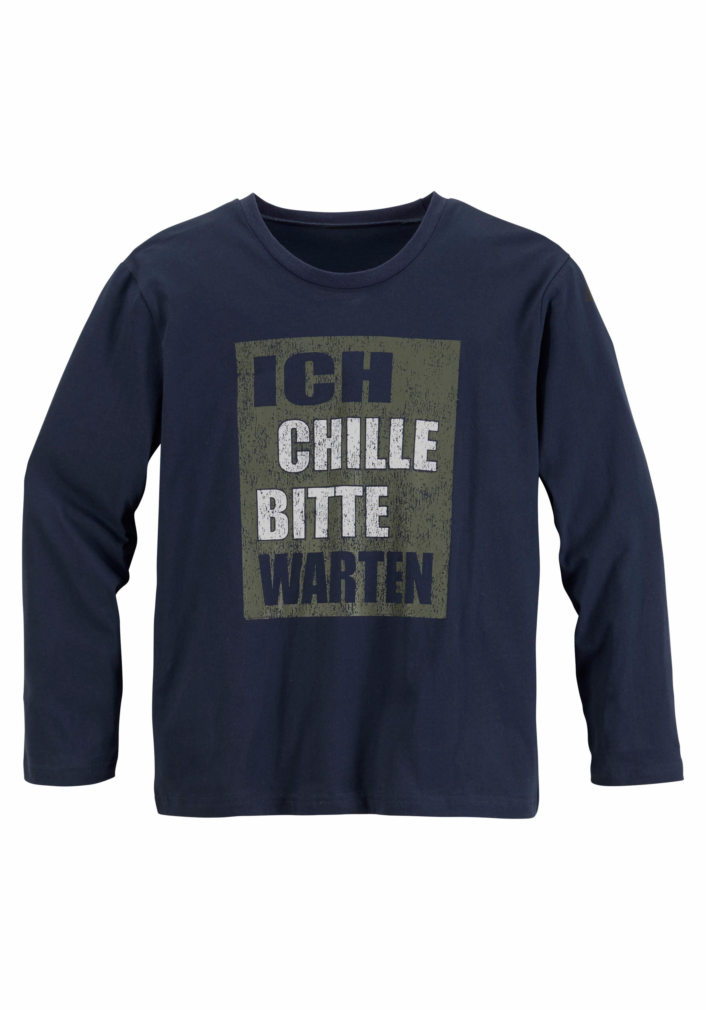 Thumbnail - AUTHENTIC LE JOGGER Pyjama 1 Stück, 2 Schlafanzug mit Spruch "Ich chille bitte warten"
