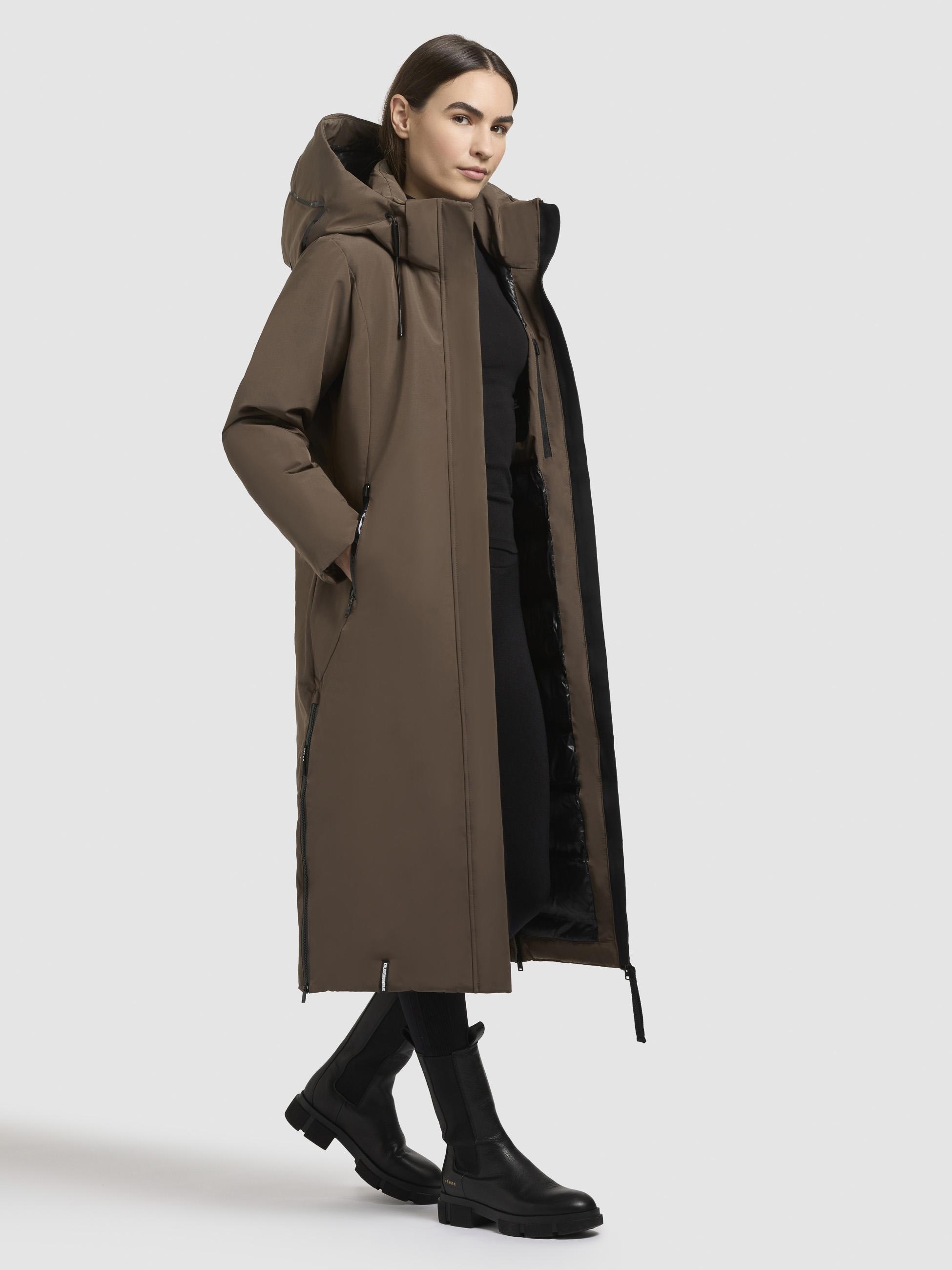 khujo Wintermantel »Lofi2-YM«, Langer Damen Winterparka mit Kapuze