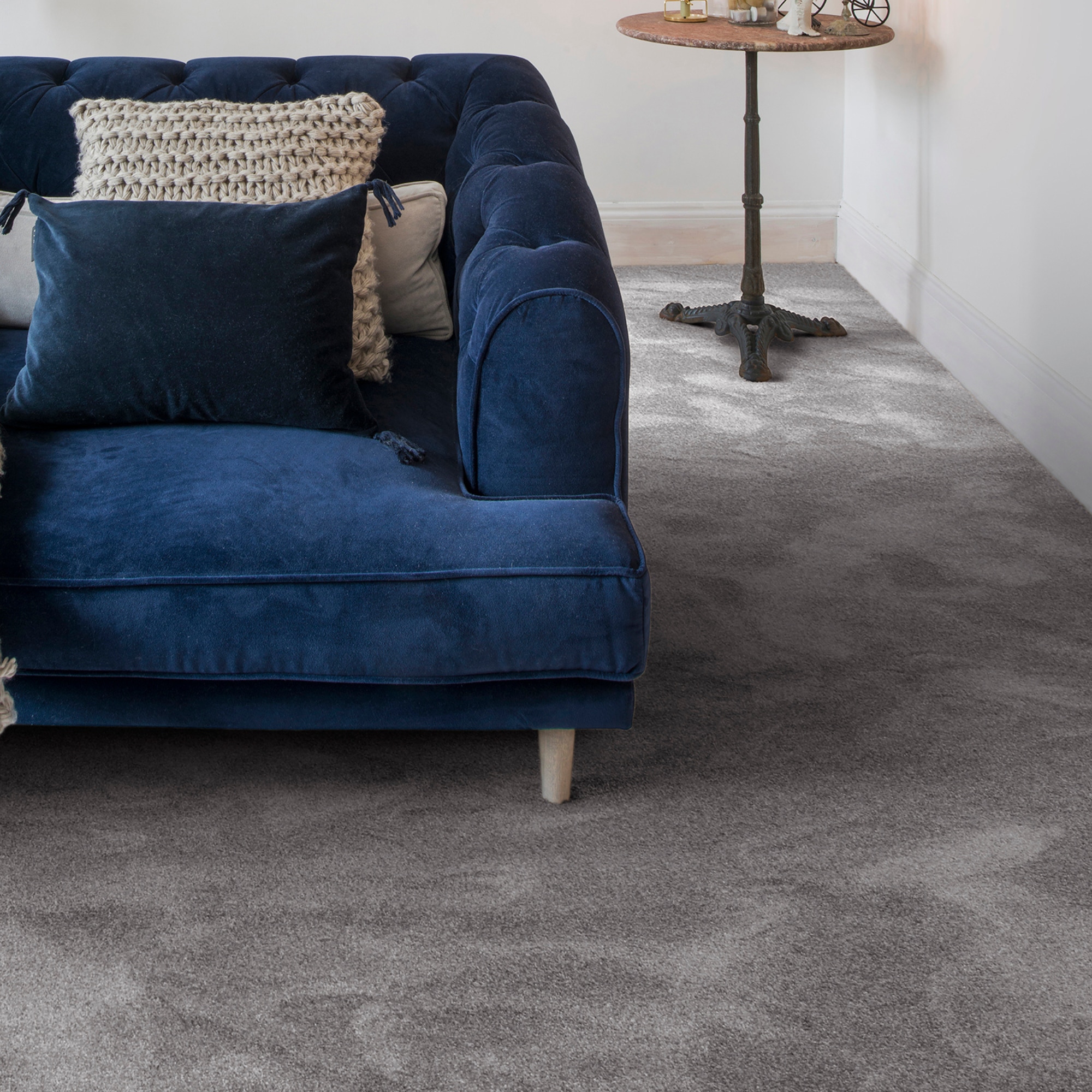 Andiamo Teppichboden "Levin, Velours, Gesamthöhe 10 mm, Luxusklasse LC2" rechteckig Uni Farben, Breite 400 cm oder 500 cm, weiche Qualität