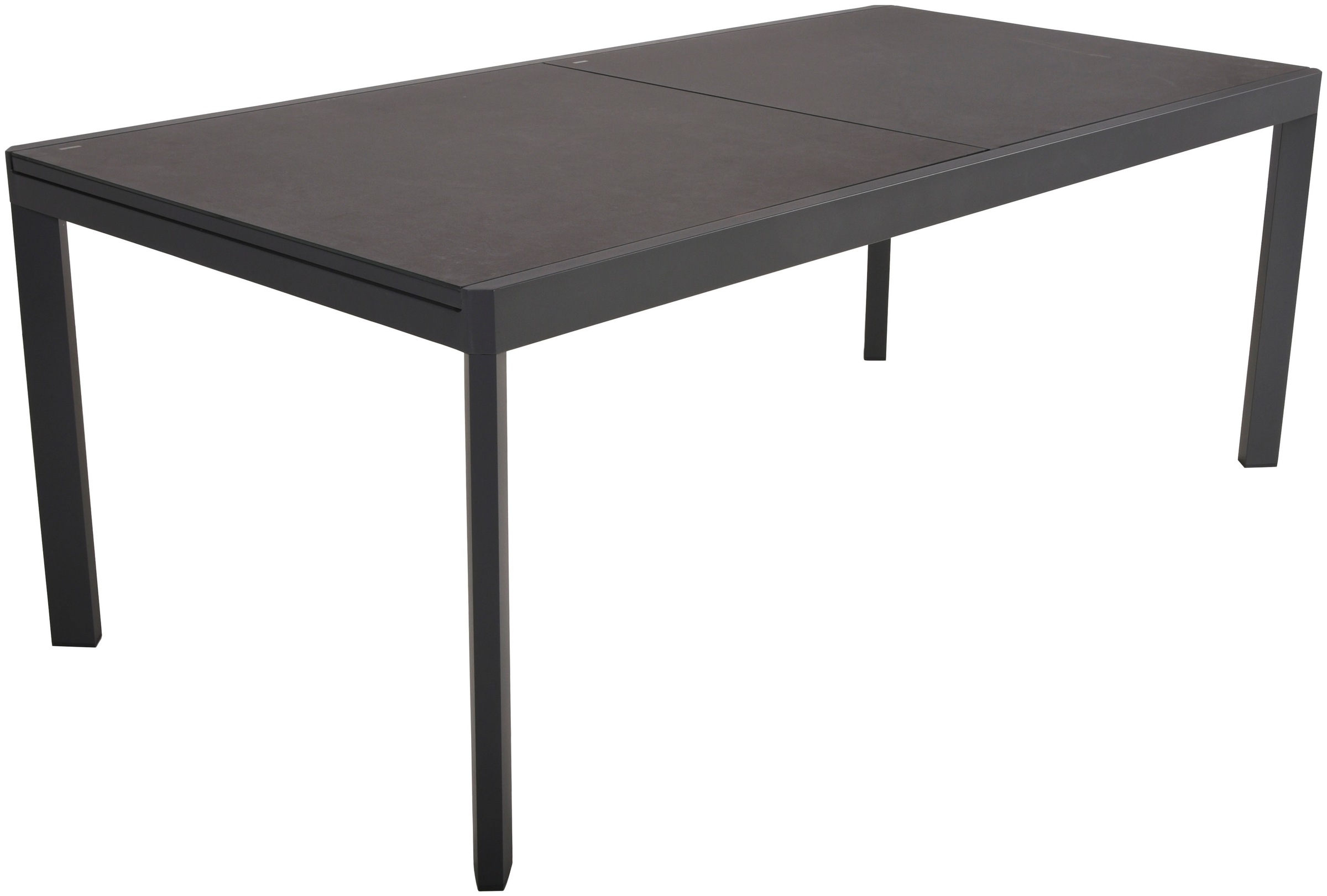 Garten-Essgruppe GARDEN PLEASURE "NEREA", grau (grau, dunkelgrau, dunkelgrau, dunkelgrau), B:300cm H:89cm T:44,5cm, Aluminium, Glas, Polyester, Sitzmöbel-Sets, mit ausziehbarem Tisch