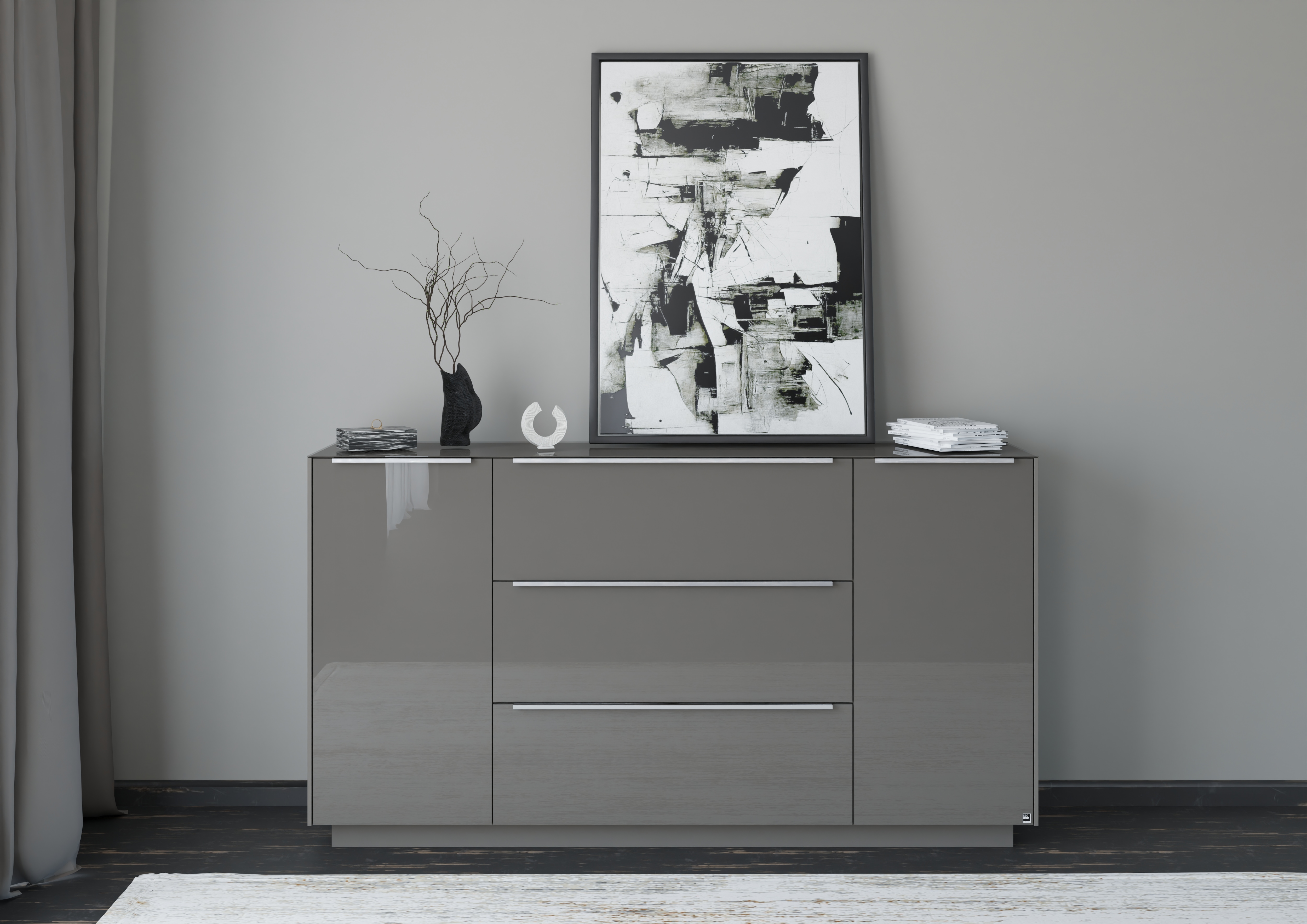 set one by Musterring Sideboard "Reno" 1 Stk. tlg. Mit Sockel in diversen Farben, 102 cm Höhe & Farbauswahl