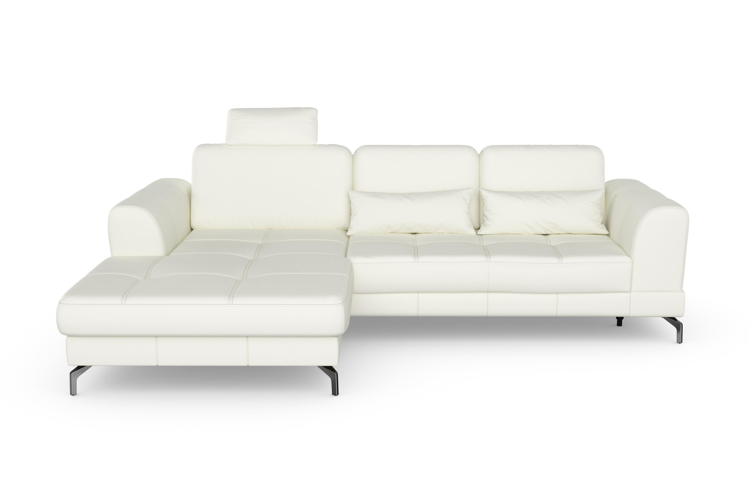 sit&more Ecksofa »Bendigo L-Form«, inklusive Sitztiefenverstellung, Bodenfreiheit 12 cm, in 2 Fußfarben