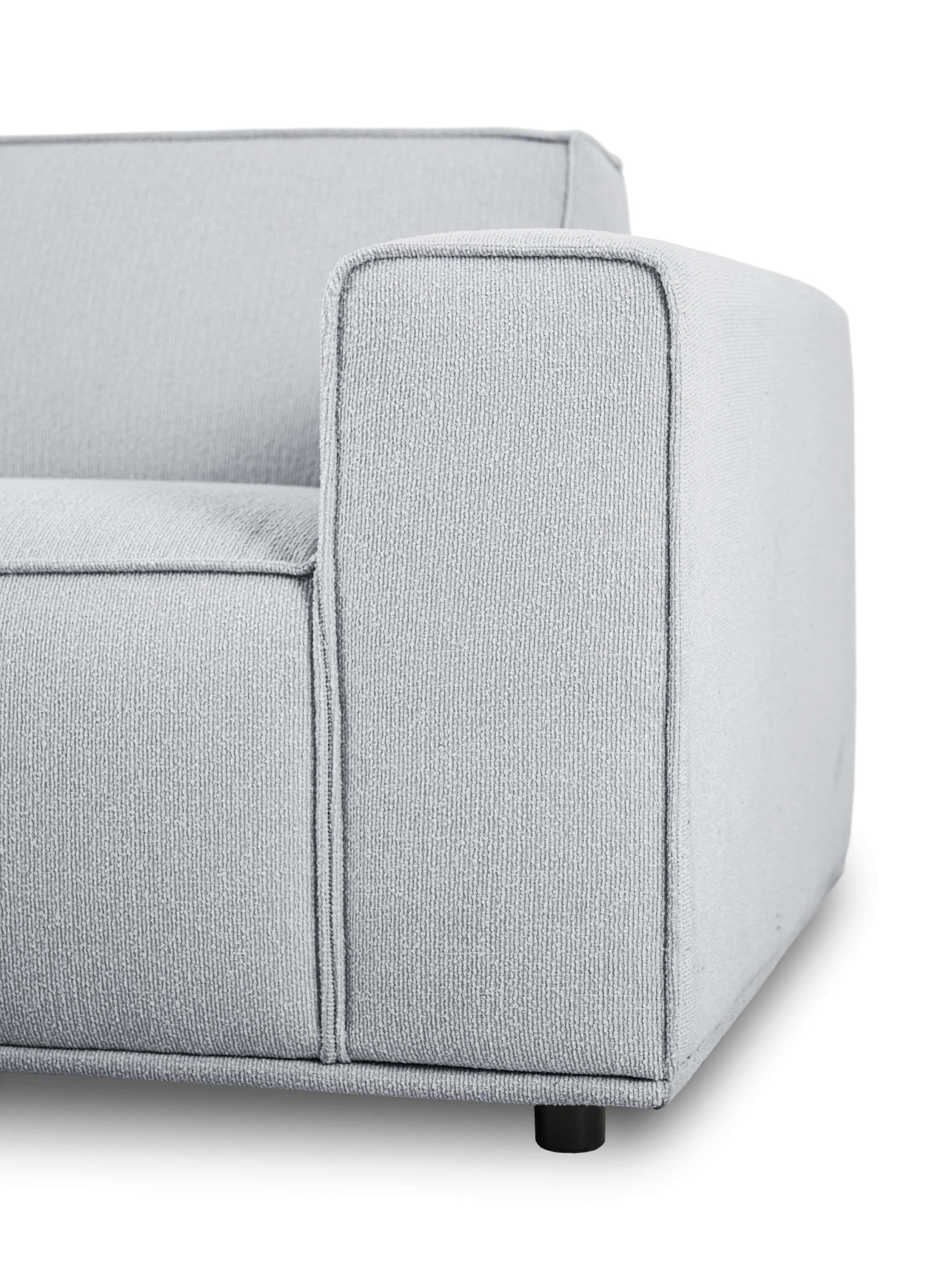 Home affaire Ecksofa »Avelin, 228 cm, L-Form, Chenille, Struktur-Boucle«, mit Wellenunterfederung, Kedernaht, bodentief, Skandi-Design