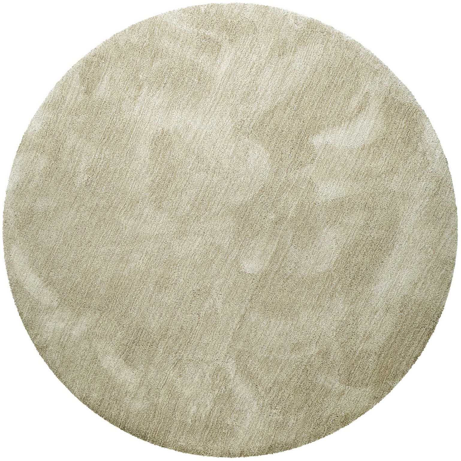 Homie Living Teppich "Pisa" rund 25 mm Höhe Hochflor, Microfaser, uni, weich, Shaggy, Wohnzimmer, Schlafzimmer