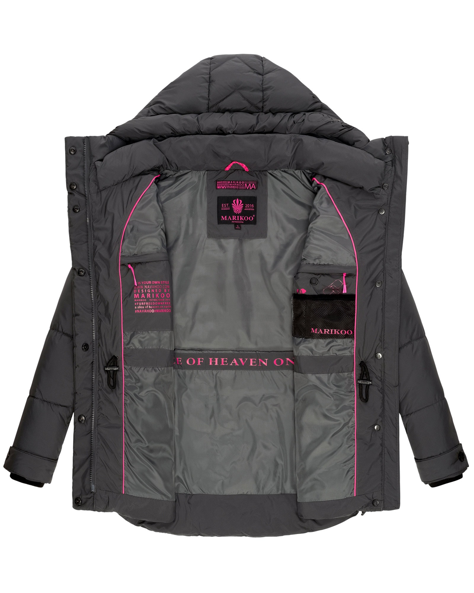 Marikoo Winterjacke »Akumaa«, mit tailliertem Schnitt
