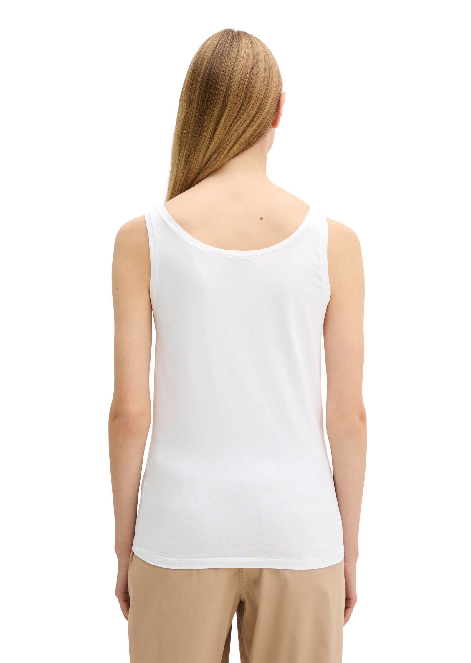 T-Shirt MARC O'POLO "aus Stretch Single Jersey", Damen, Gr. XL, weiß, Obermaterial: 96% Baumwolle, 4% Elasthan, unifarben, Basic, tiefer Rundhals, Shirts T-Shirt 7