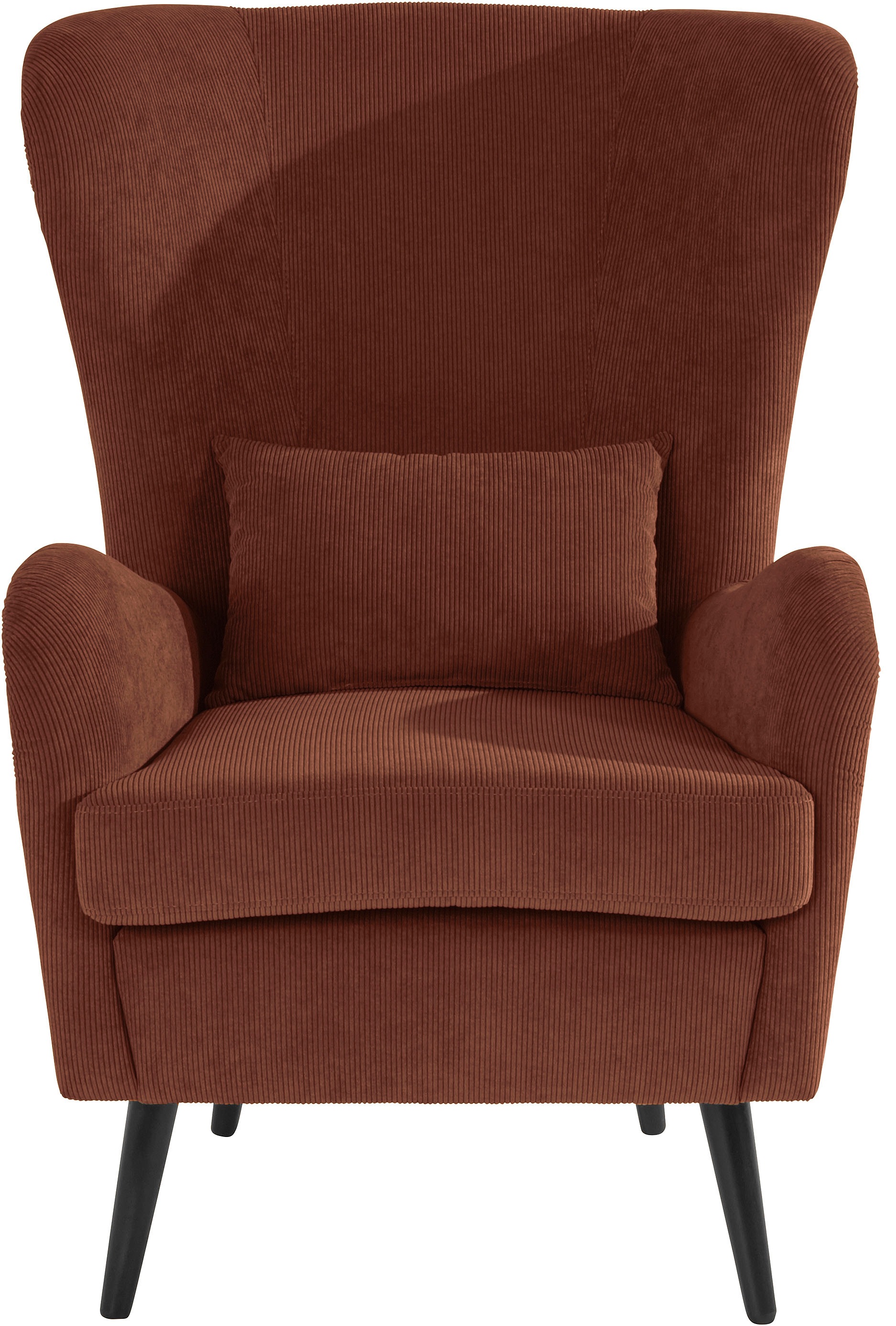 Guido Maria Kretschmer Home&Living Sessel »Salla auch in Fellimitat und Feincord, viele Bezugsarten, Ohrensessel«, wahlweise mit oder ohne Hocker; großer Sessel: Maße B/T/H: 78/94/118cm