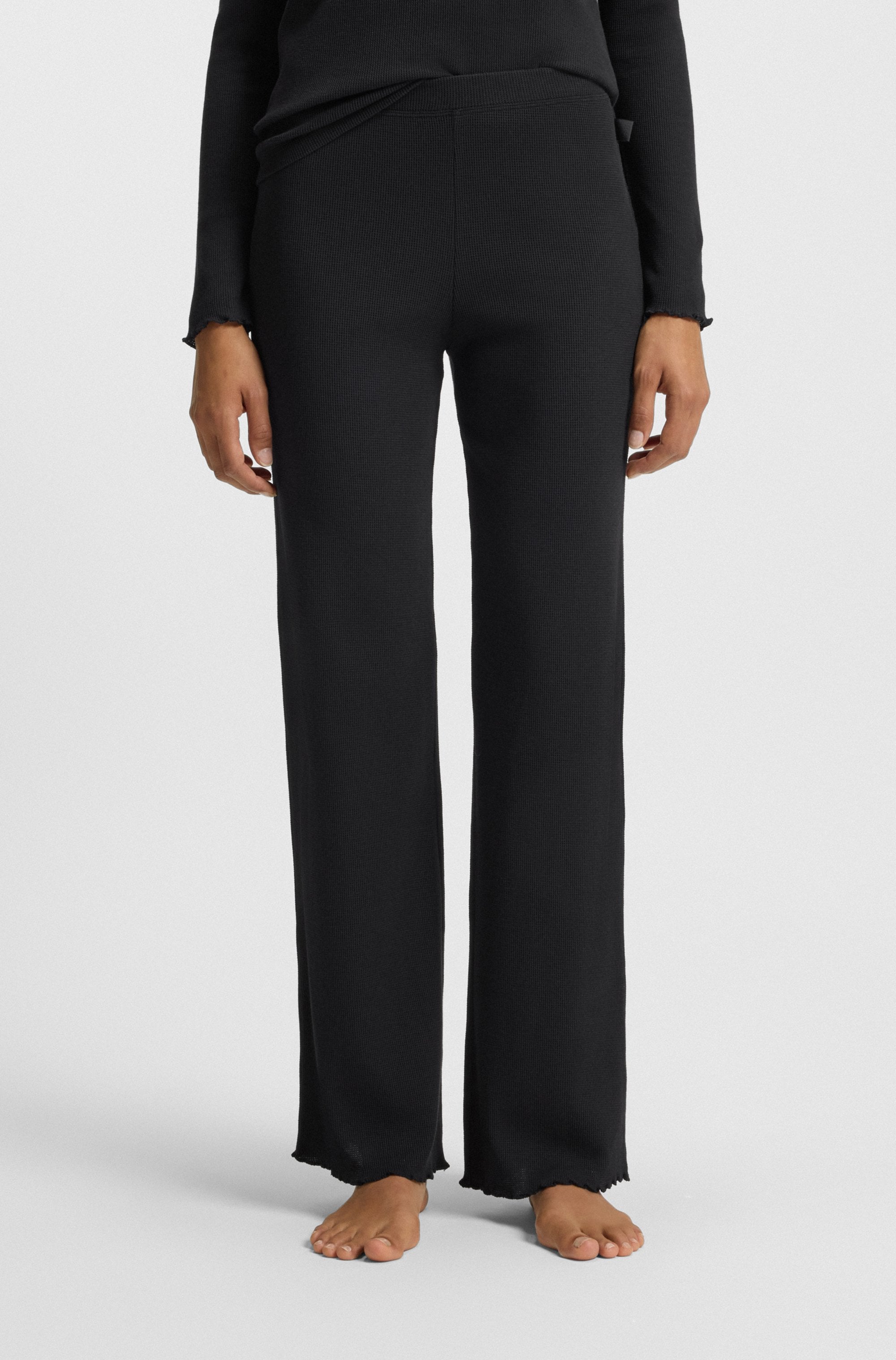 BOSS Pyjamahose "Cosy Waffle" aus Baumwoll-Mix mit Waffelstruktur günstig online kaufen