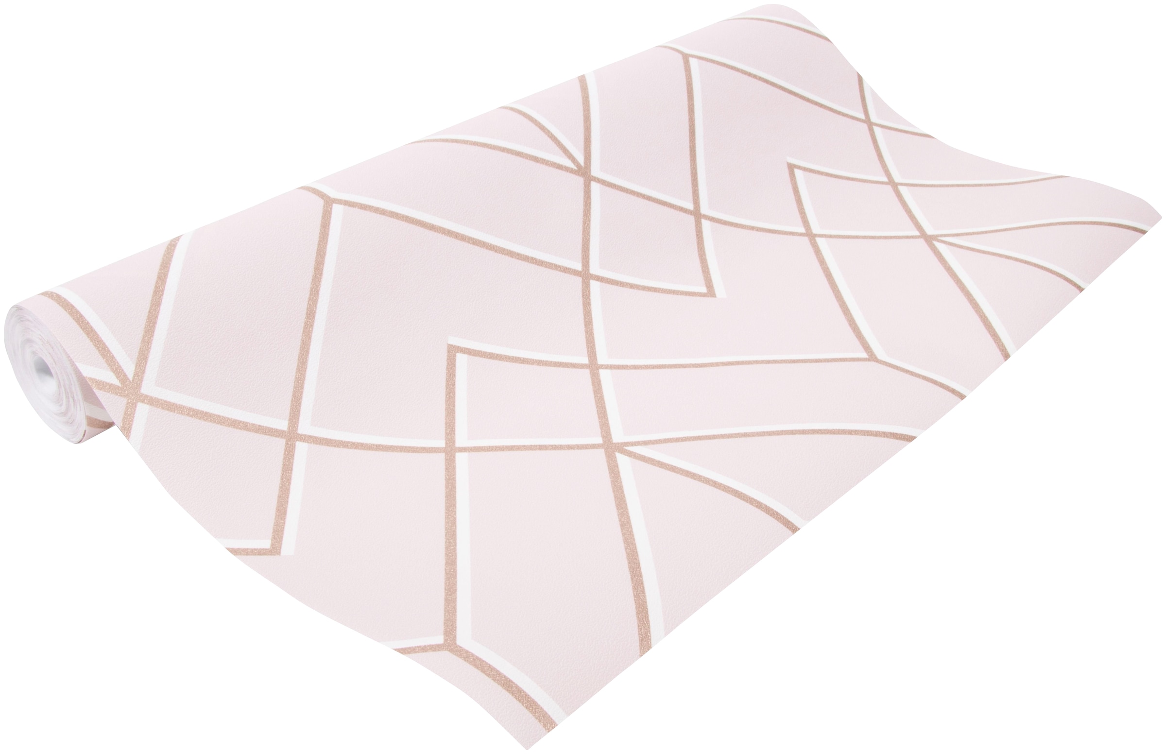 Superfresco Easy Vliestapete »Losanges filaires«, gemustert, Losanges filaires rosa 1000x52cm